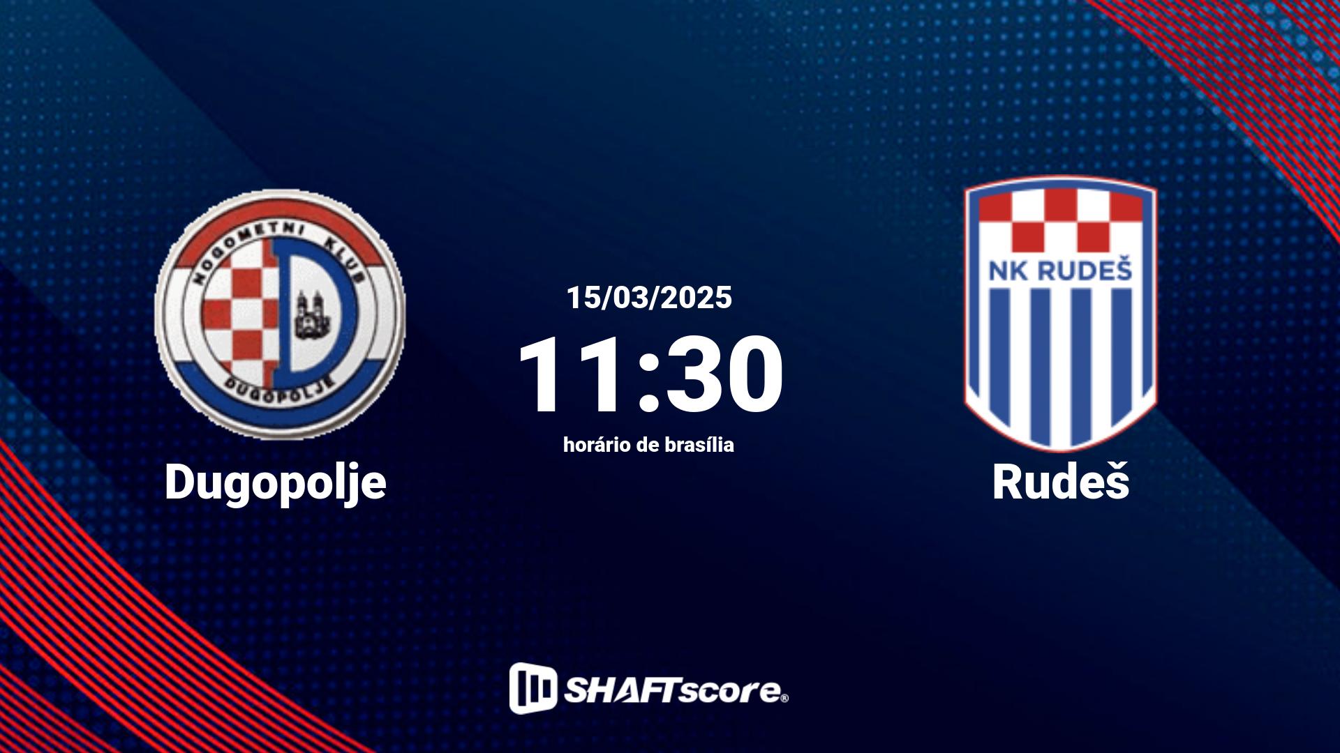 Estatísticas do jogo Dugopolje vs Rudeš 15.03 11:30