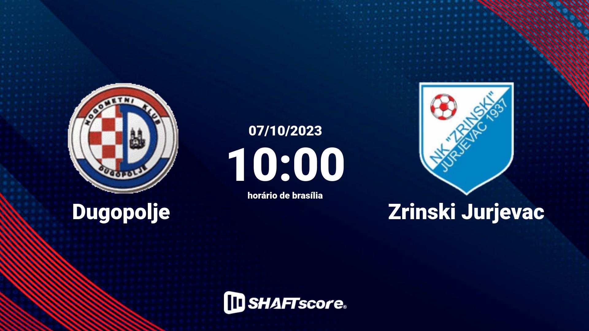 Estatísticas do jogo Dugopolje vs Zrinski Jurjevac 07.10 10:00