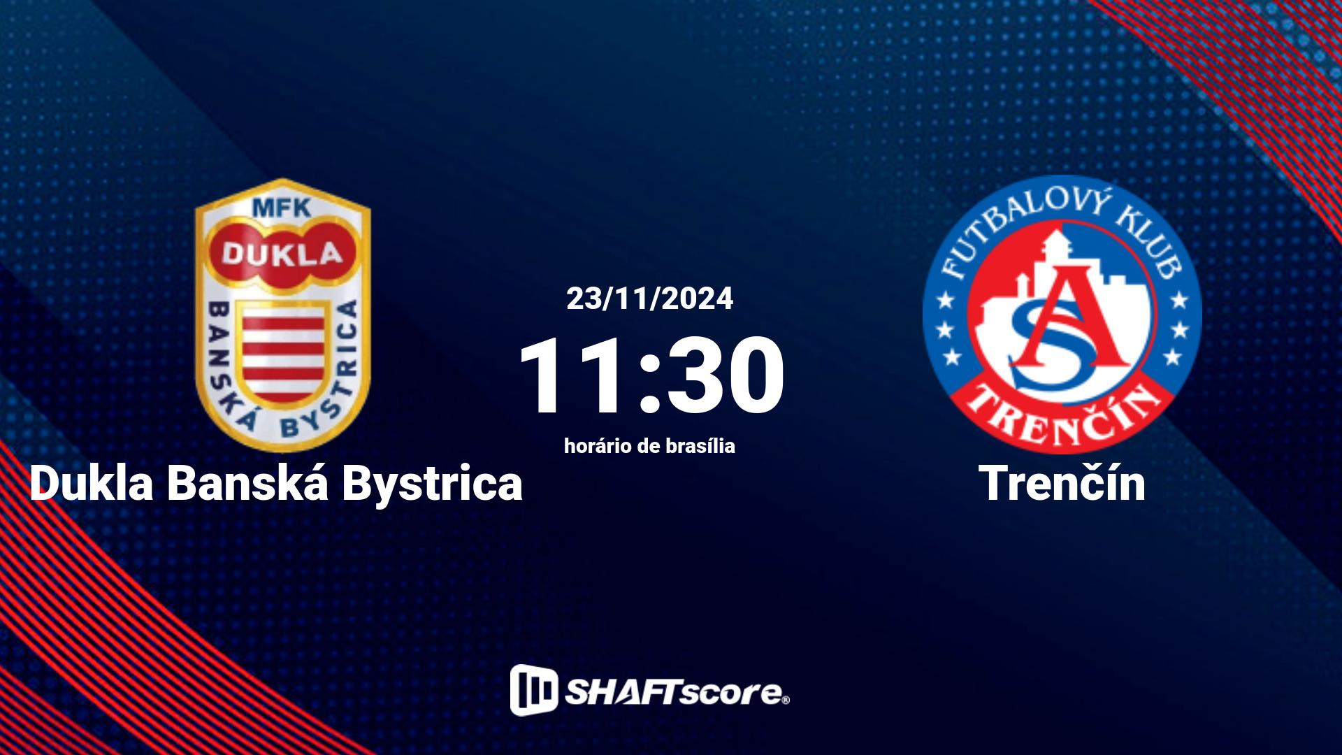 Estatísticas do jogo Dukla Banská Bystrica vs Trenčín 23.11 11:30