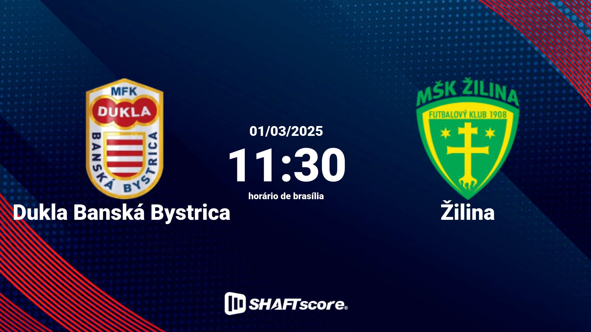 Estatísticas do jogo Dukla Banská Bystrica vs Žilina 01.03 11:30