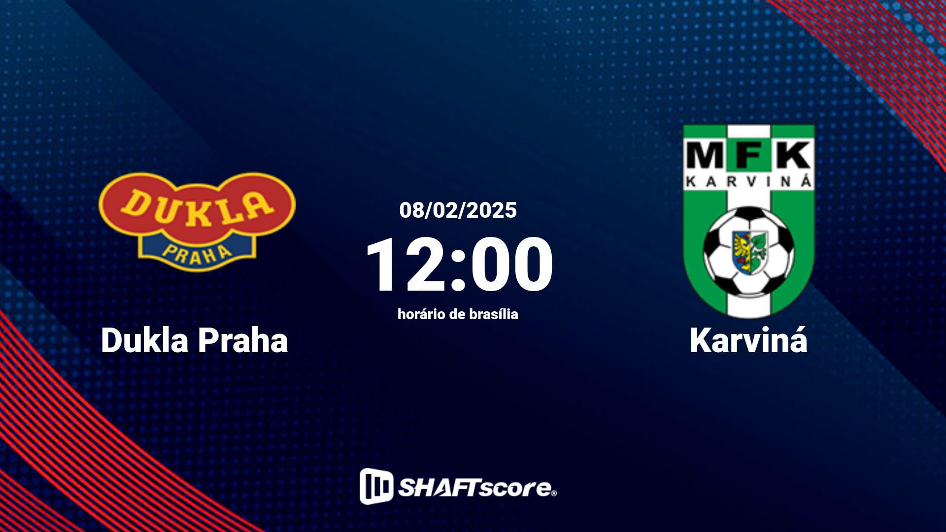 Estatísticas do jogo Dukla Praha vs Karviná 08.02 12:00