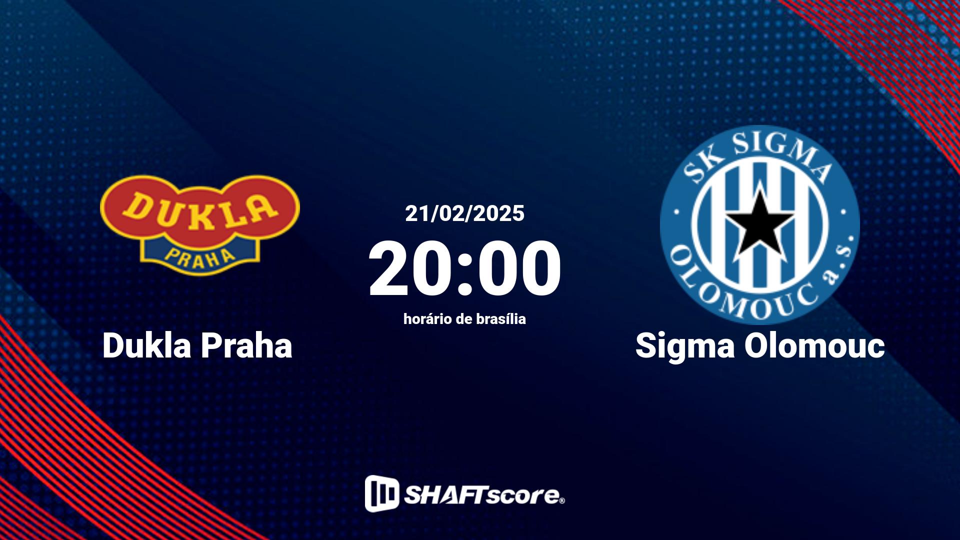 Estatísticas do jogo Dukla Praha vs Sigma Olomouc 21.02 20:00