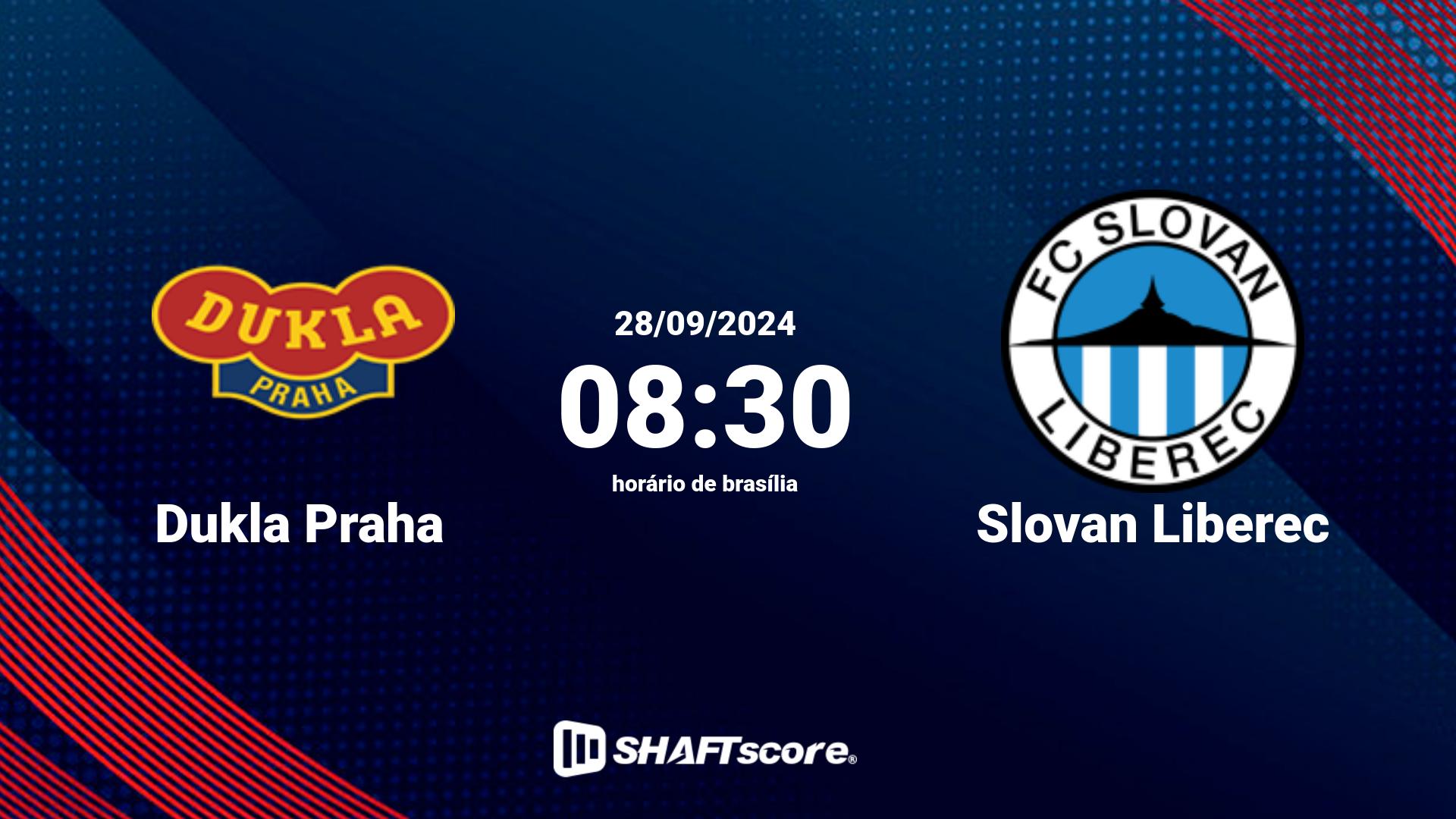 Estatísticas do jogo Dukla Praha vs Slovan Liberec 28.09 08:30