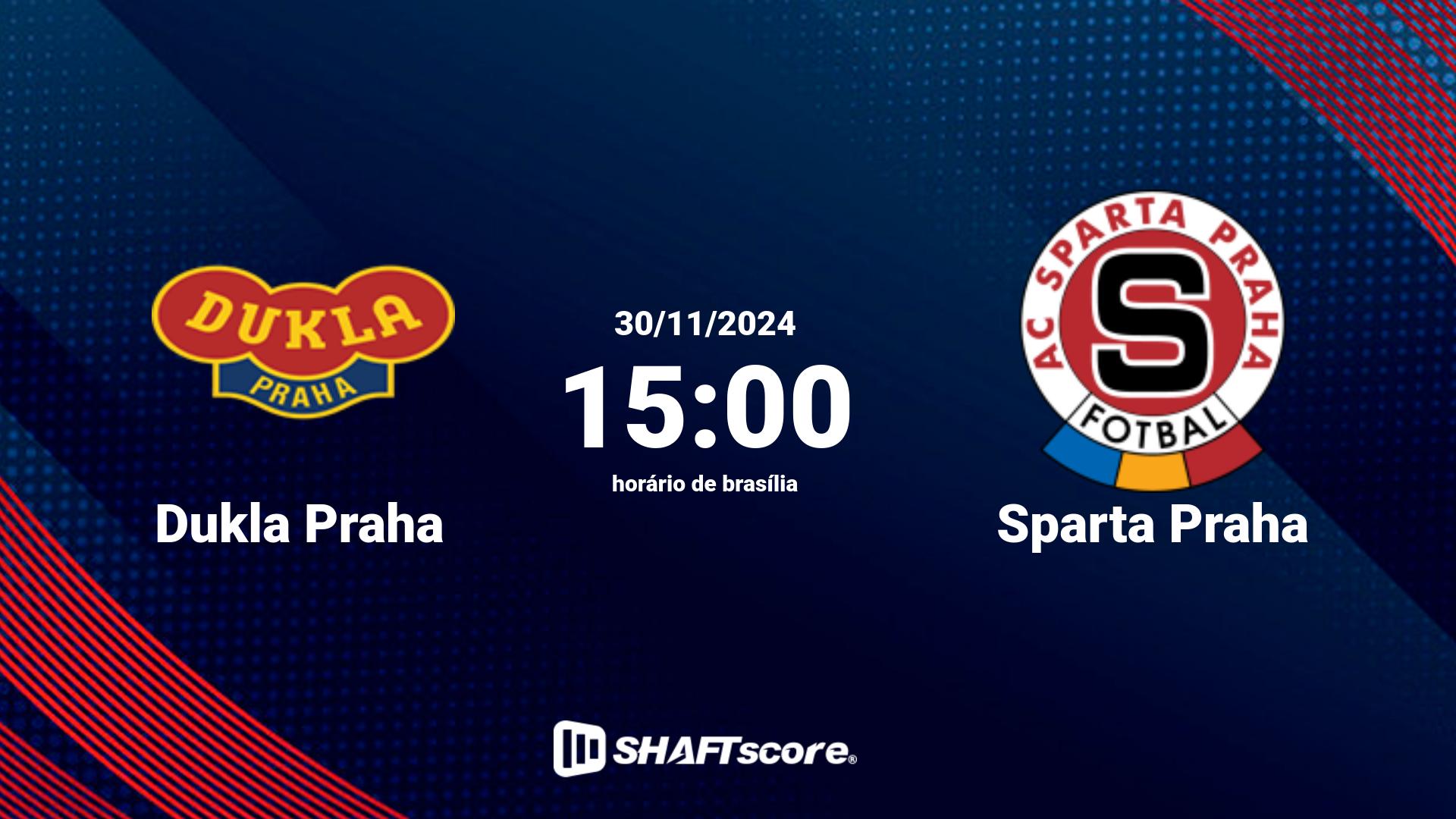 Estatísticas do jogo Dukla Praha vs Sparta Praha 30.11 15:00