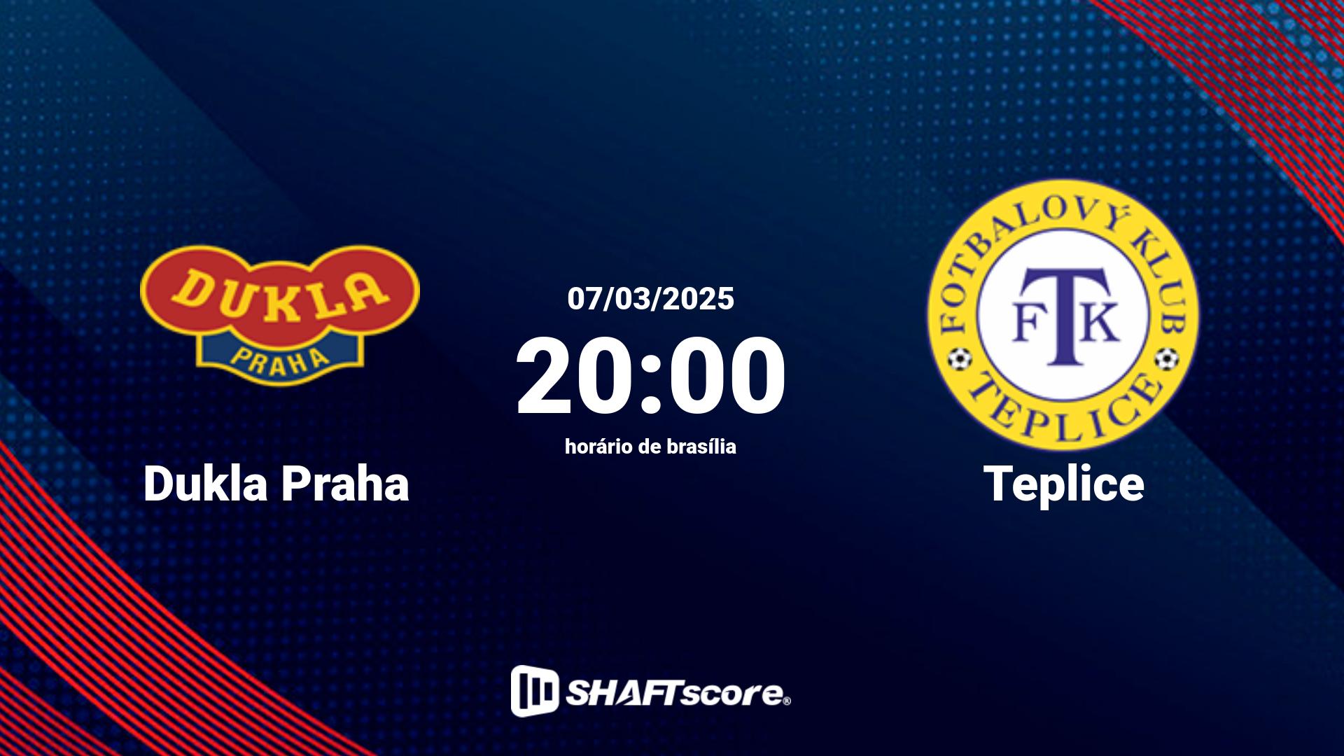 Estatísticas do jogo Dukla Praha vs Teplice 07.03 20:00