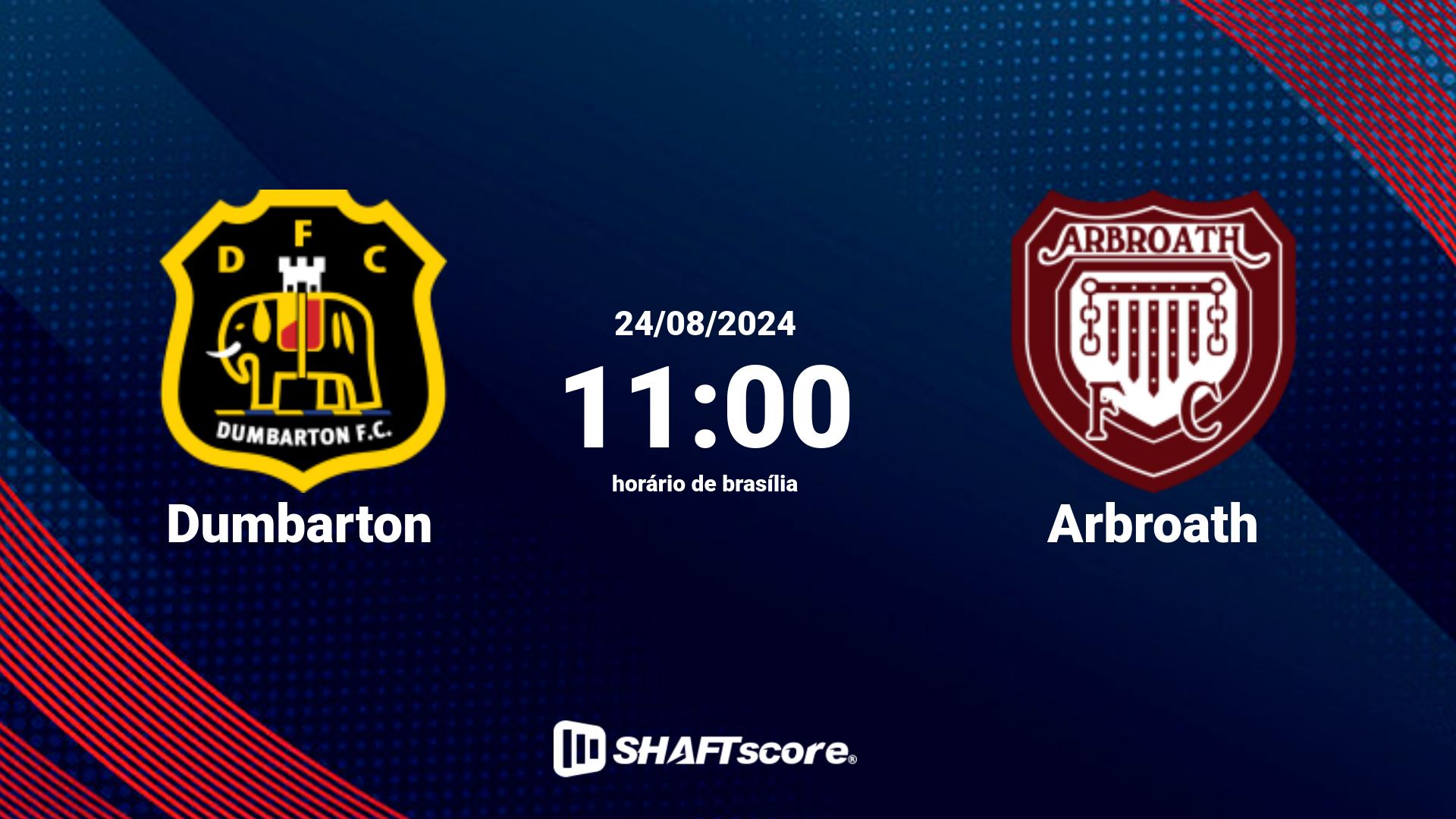 Estatísticas do jogo Dumbarton vs Arbroath 24.08 11:00