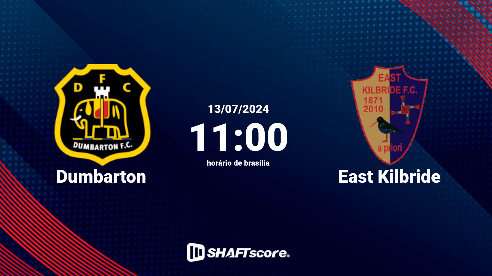 Estatísticas do jogo Dumbarton vs East Kilbride 13.07 11:00