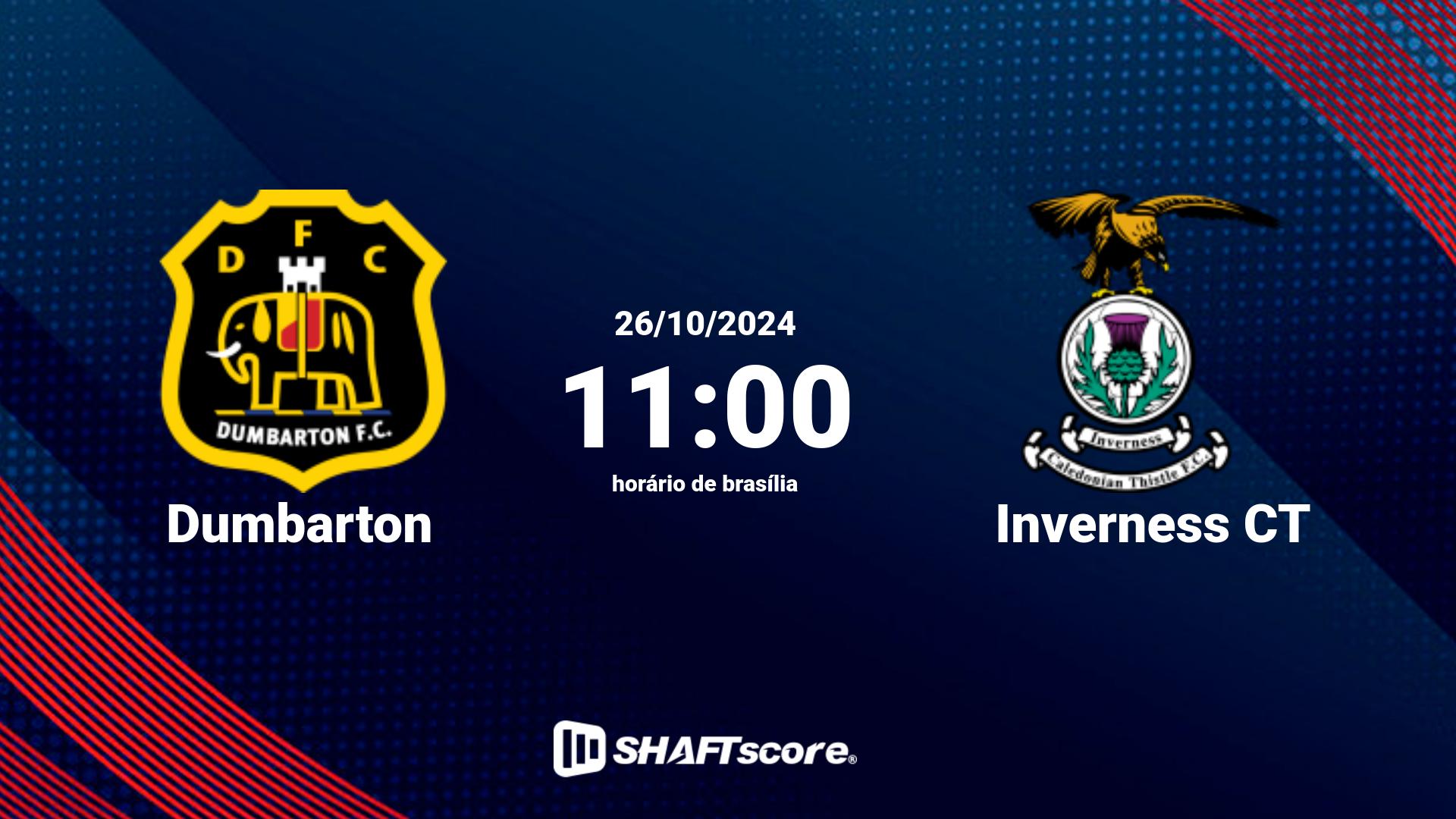 Estatísticas do jogo Dumbarton vs Inverness CT 26.10 11:00