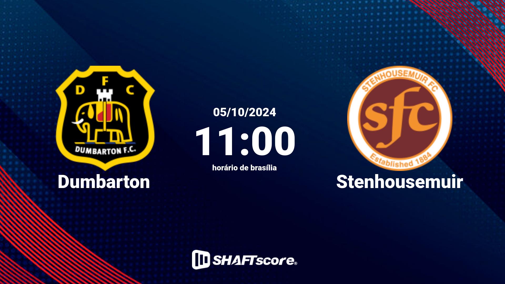 Estatísticas do jogo Dumbarton vs Stenhousemuir 05.10 11:00