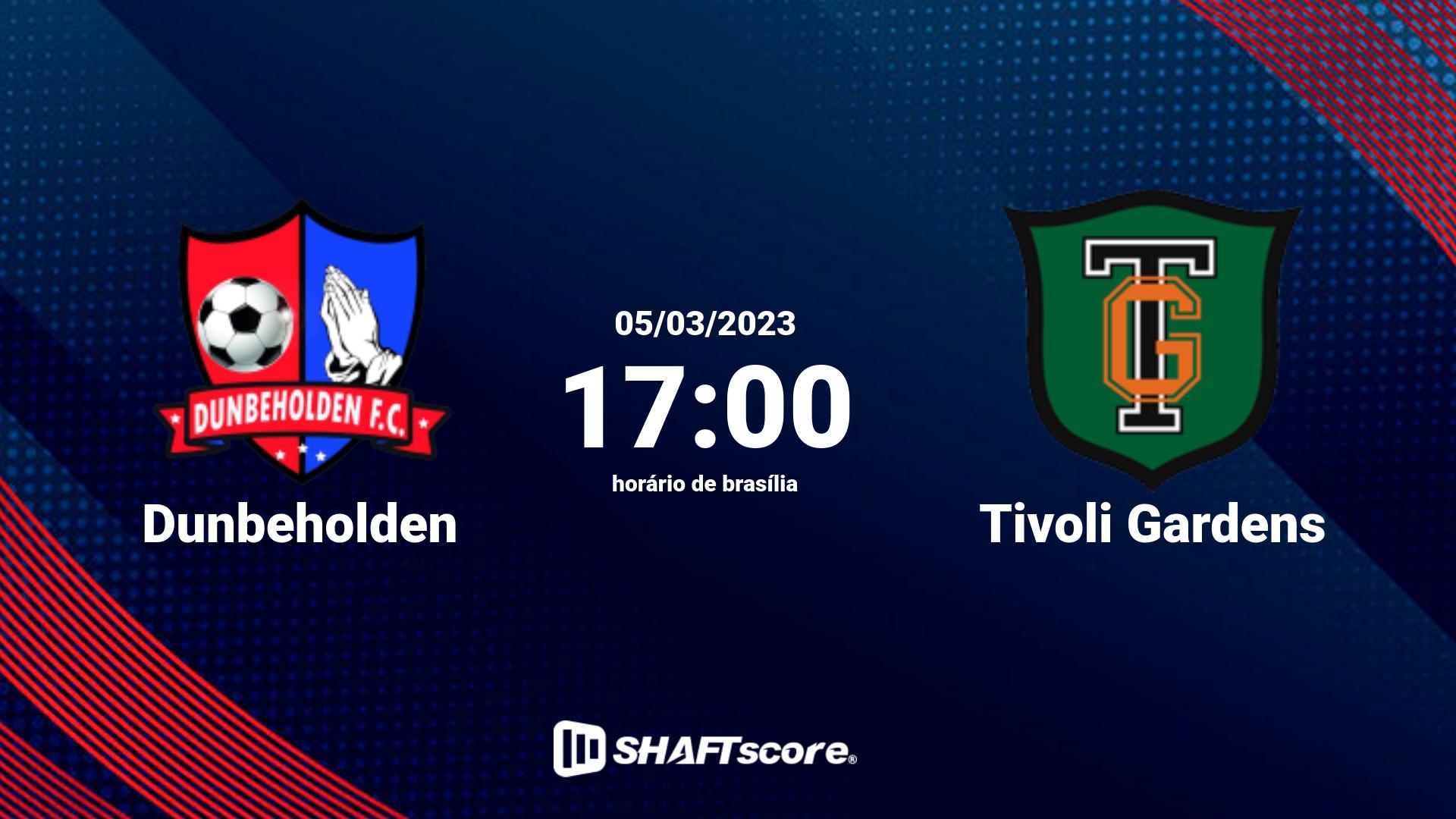 Estatísticas do jogo Dunbeholden vs Tivoli Gardens 05.03 17:00