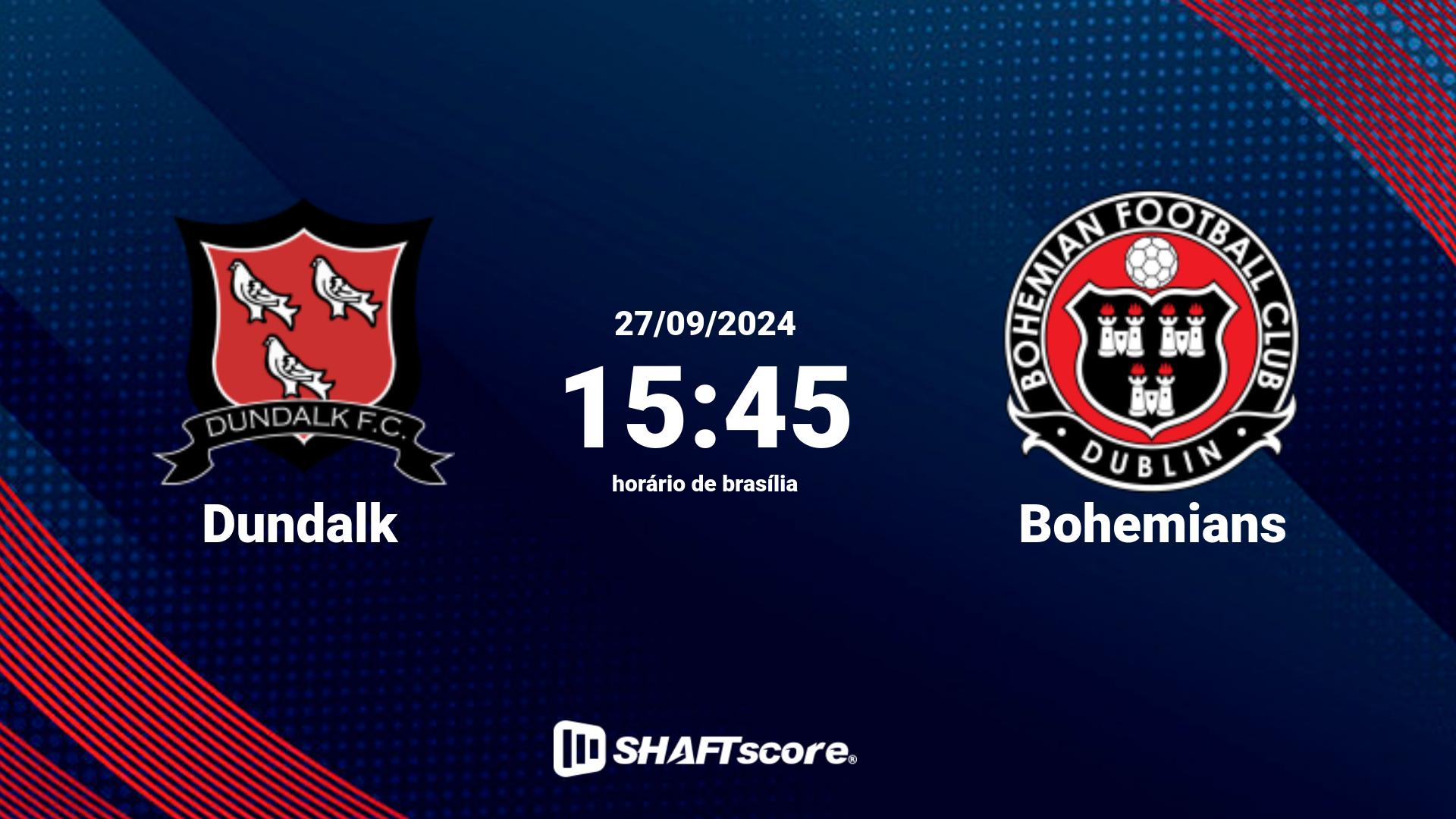 Estatísticas do jogo Dundalk vs Bohemians 27.09 15:45