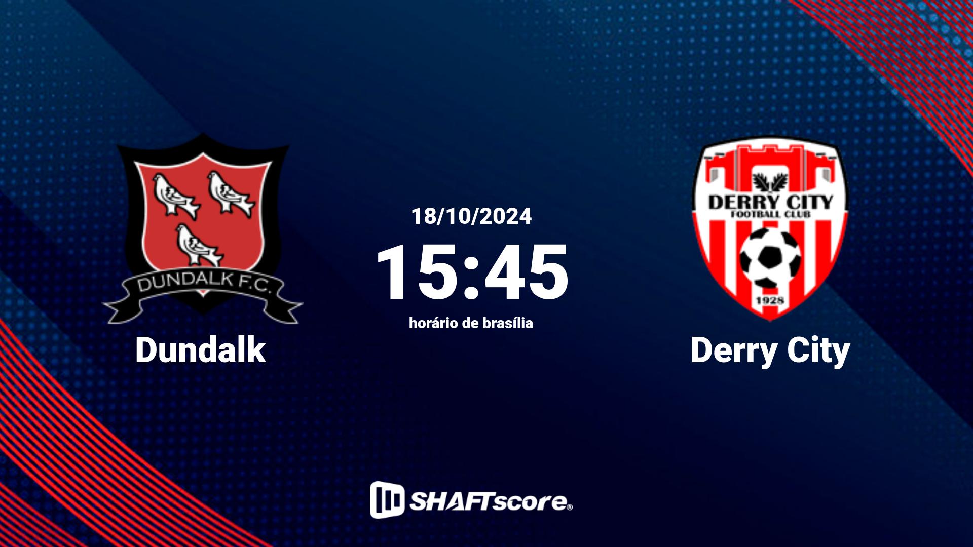 Estatísticas do jogo Dundalk vs Derry City 18.10 15:45