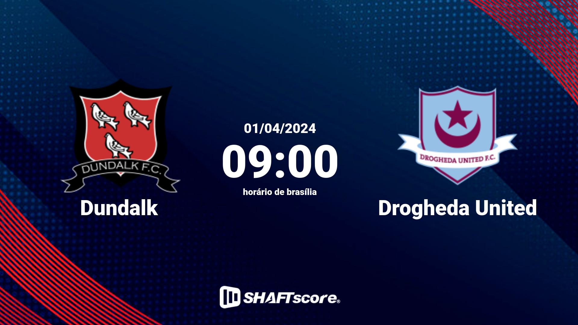 Estatísticas do jogo Dundalk vs Drogheda United 01.04 09:00