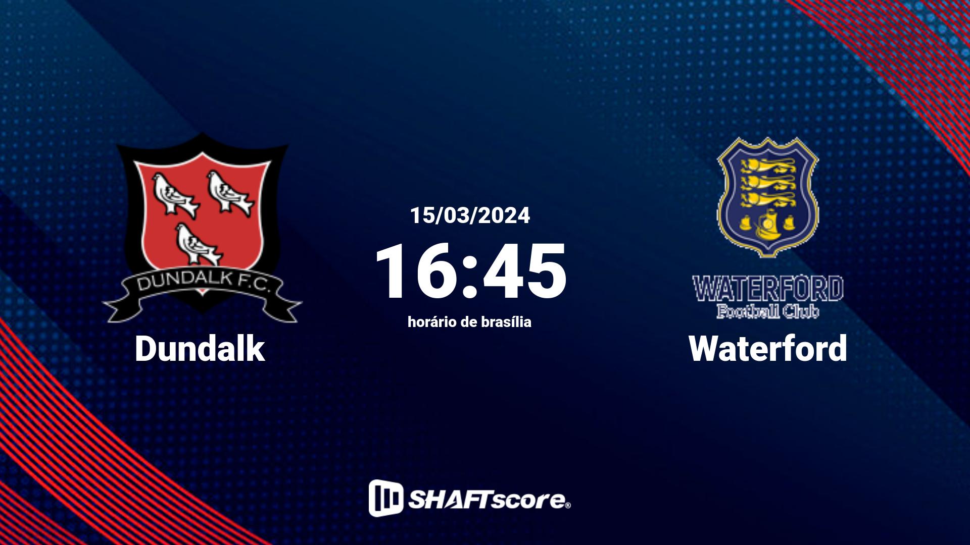 Estatísticas do jogo Dundalk vs Waterford 15.03 16:45