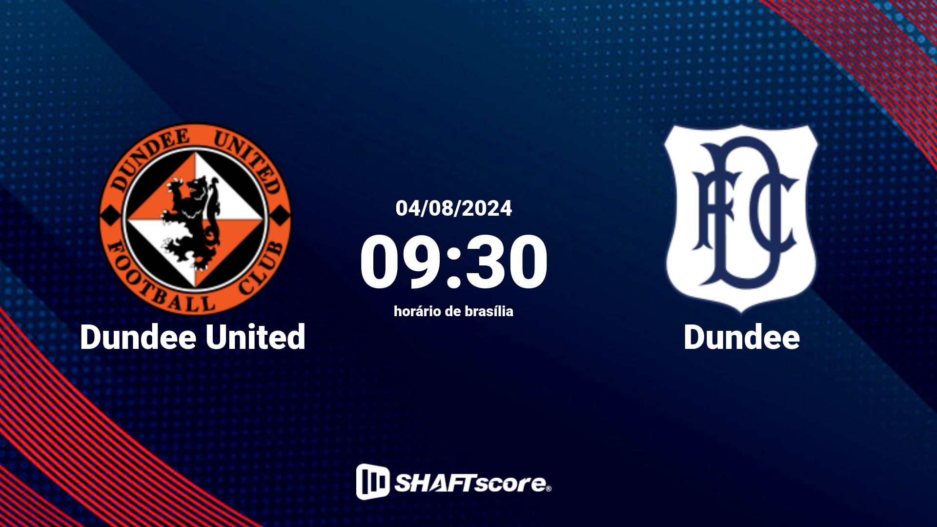 Estatísticas do jogo Dundee United vs Dundee 04.08 09:30