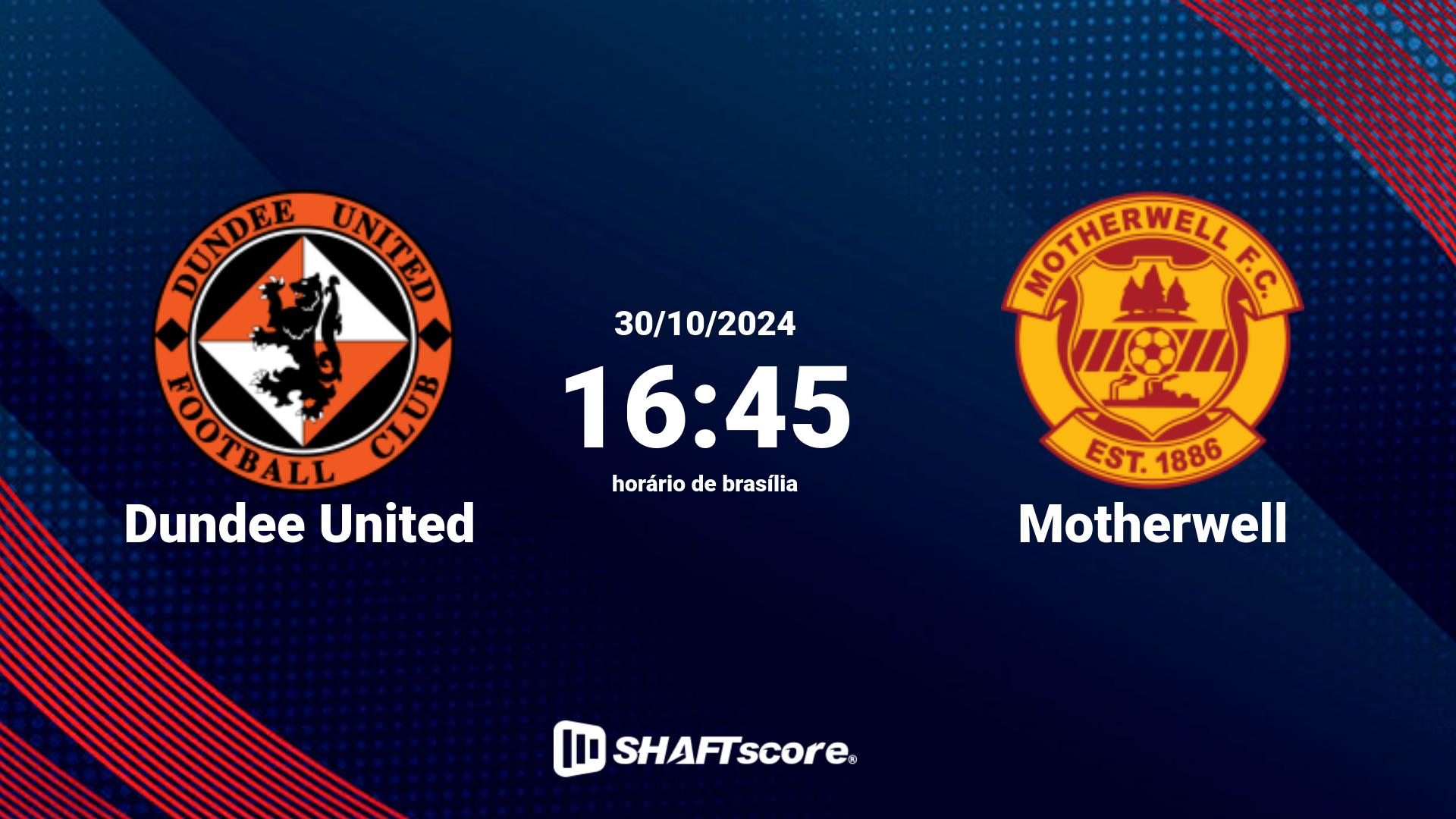 Estatísticas do jogo Dundee United vs Motherwell 30.10 16:45