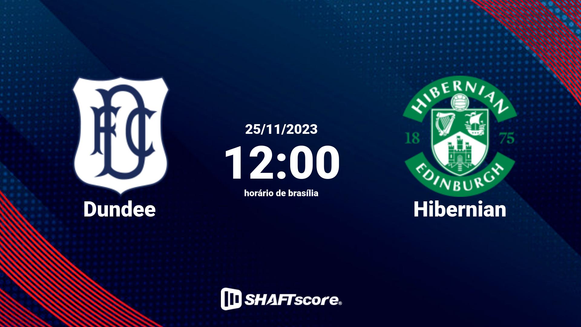 Estatísticas do jogo Dundee vs Hibernian 25.11 12:00