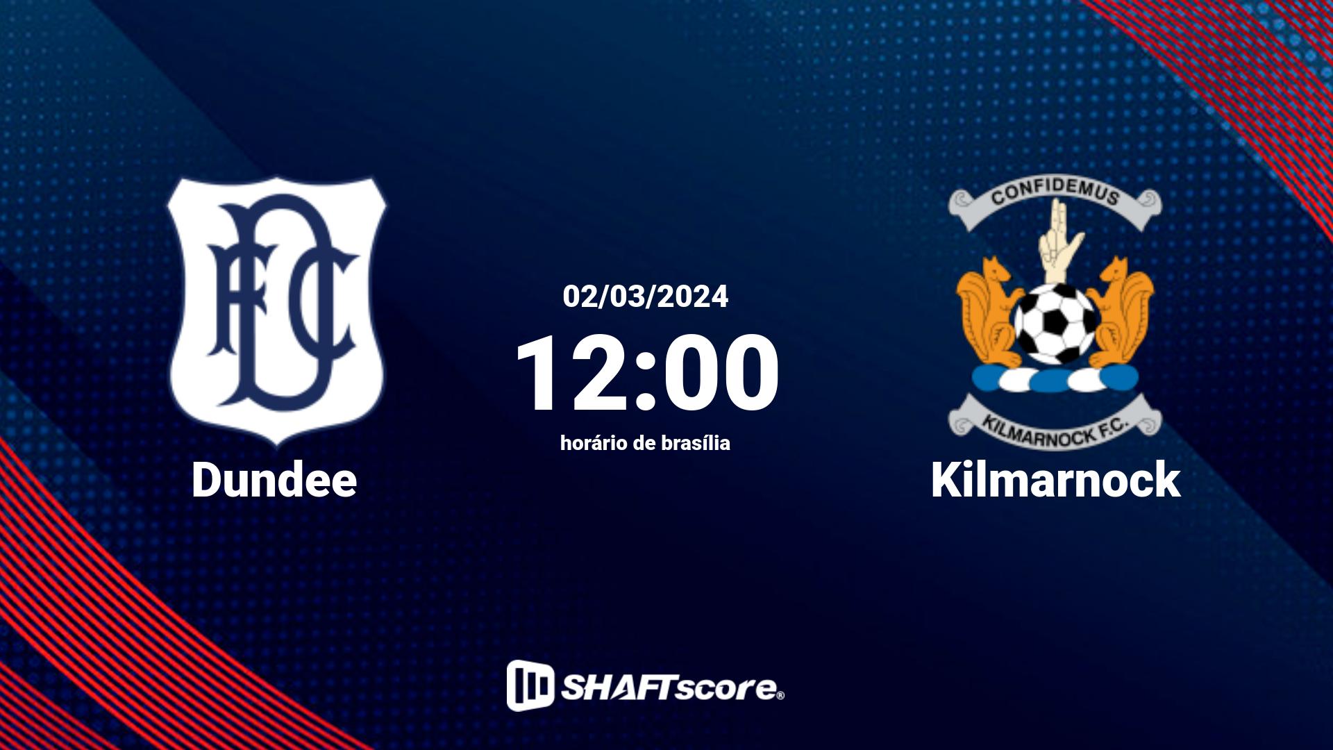 Estatísticas do jogo Dundee vs Kilmarnock 02.03 12:00