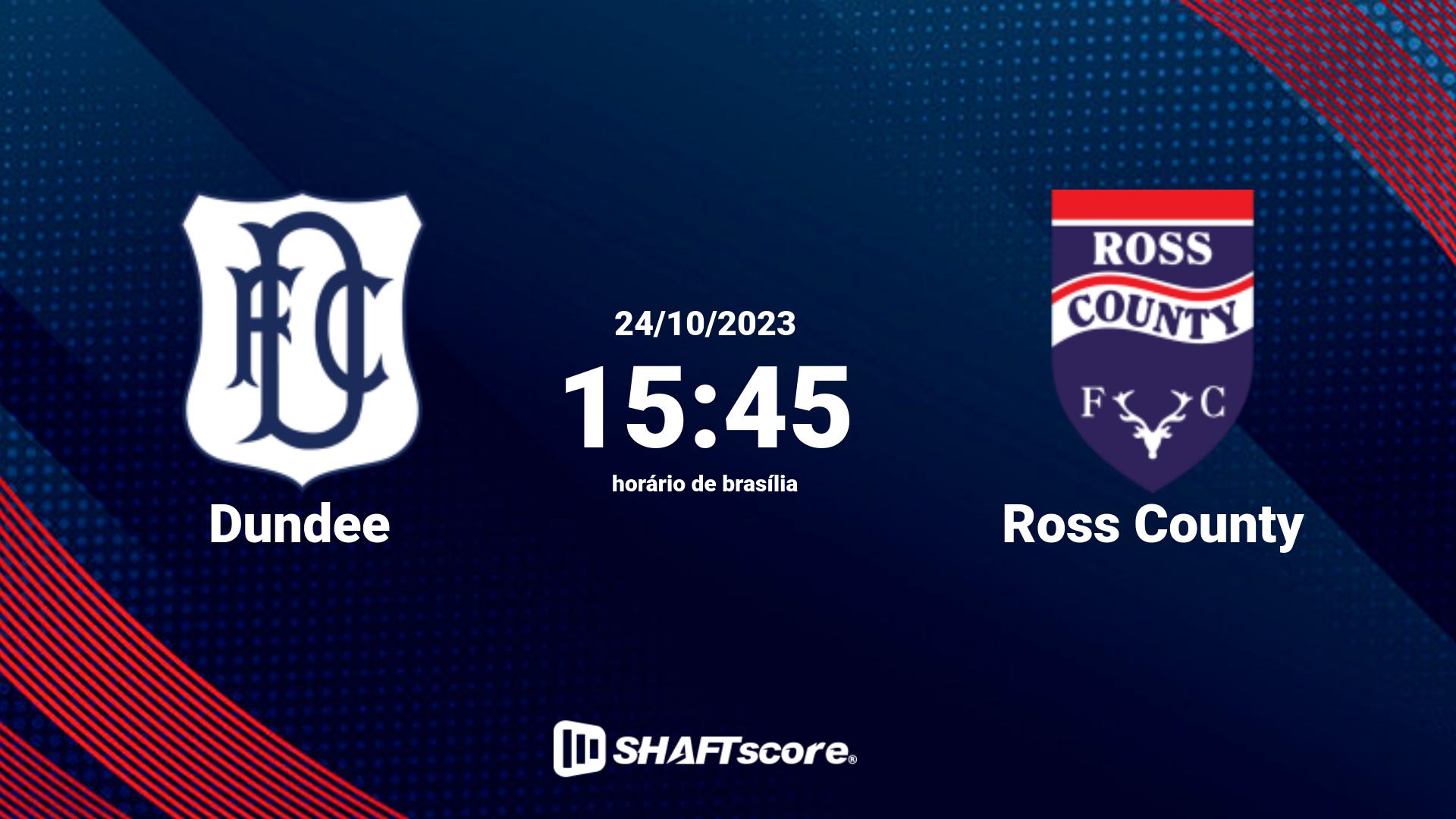 Estatísticas do jogo Dundee vs Ross County 24.10 15:45