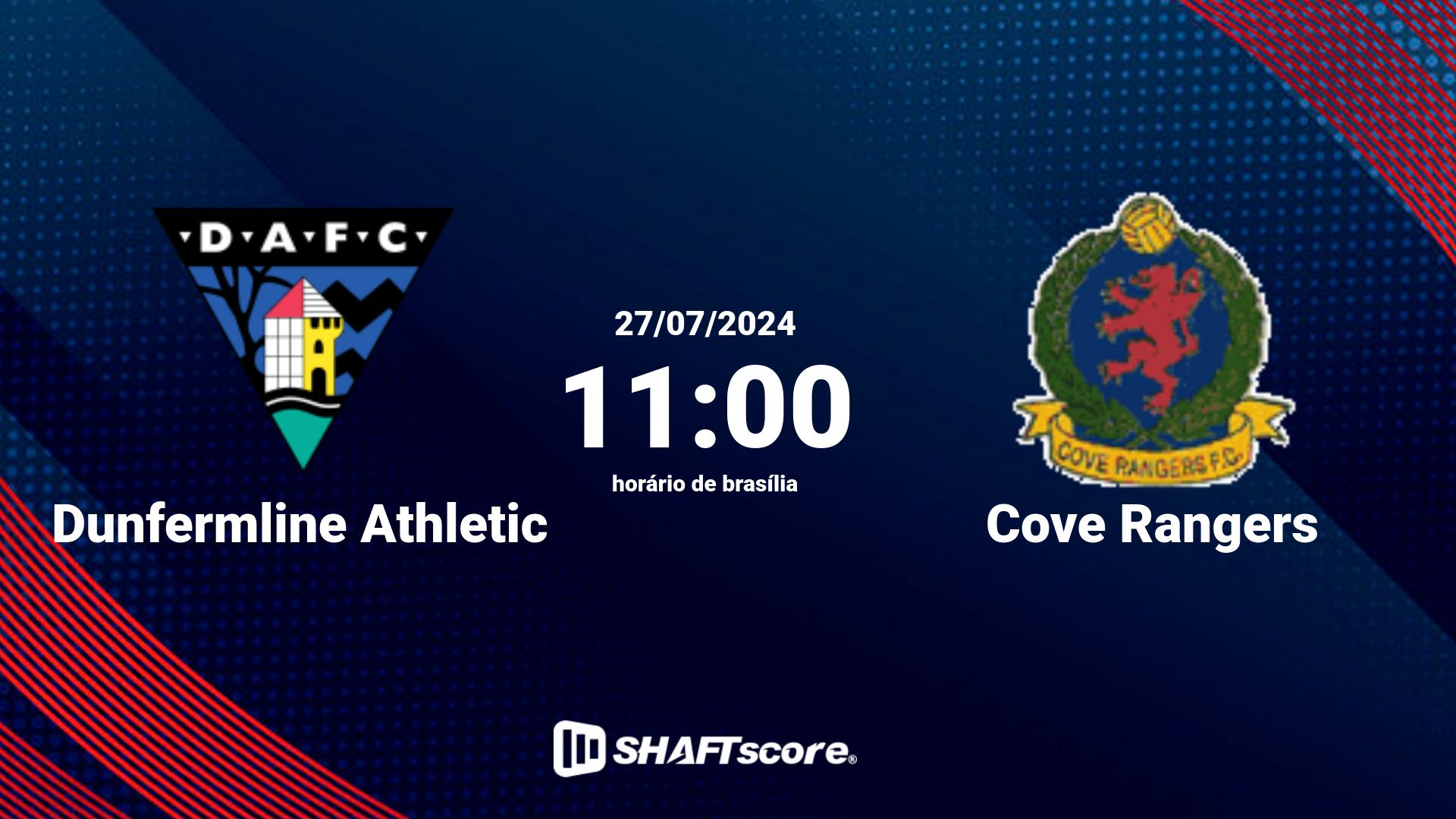 Estatísticas do jogo Dunfermline Athletic vs Cove Rangers 27.07 11:00