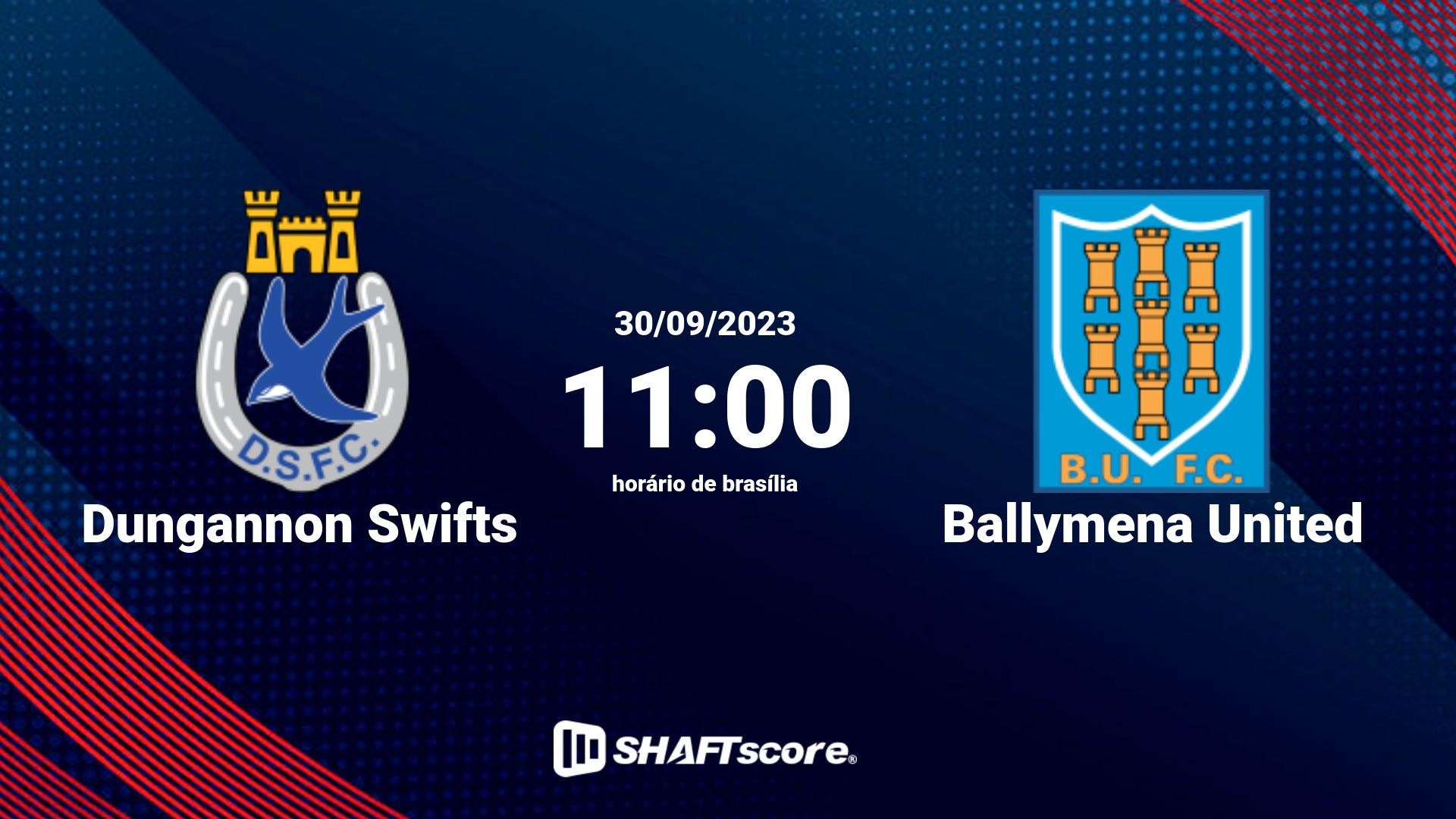 Estatísticas do jogo Dungannon Swifts vs Ballymena United 30.09 11:00