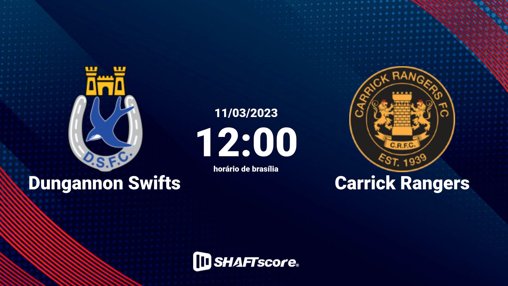 Estatísticas do jogo Dungannon Swifts vs Carrick Rangers 11.03 12:00