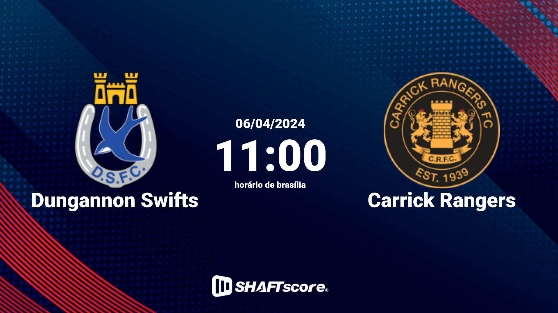 Estatísticas do jogo Dungannon Swifts vs Carrick Rangers 06.04 11:00