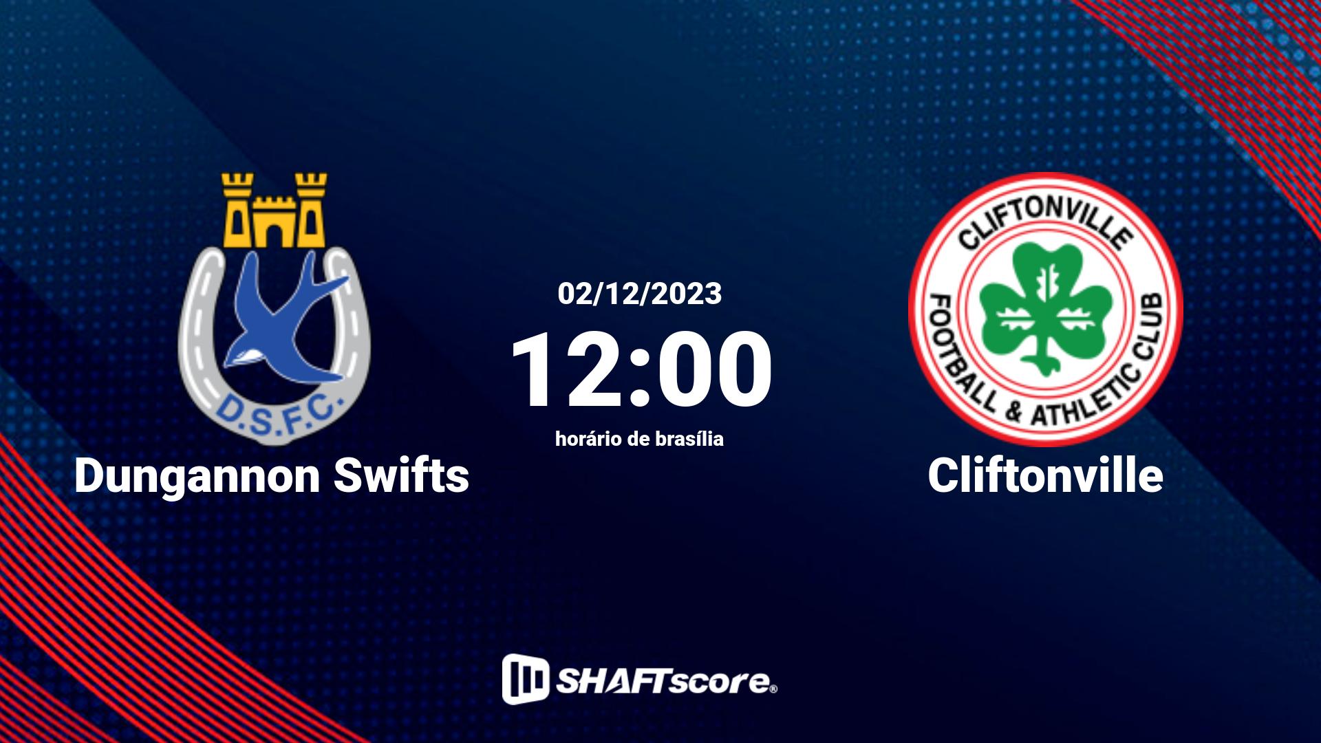 Estatísticas do jogo Dungannon Swifts vs Cliftonville 02.12 12:00