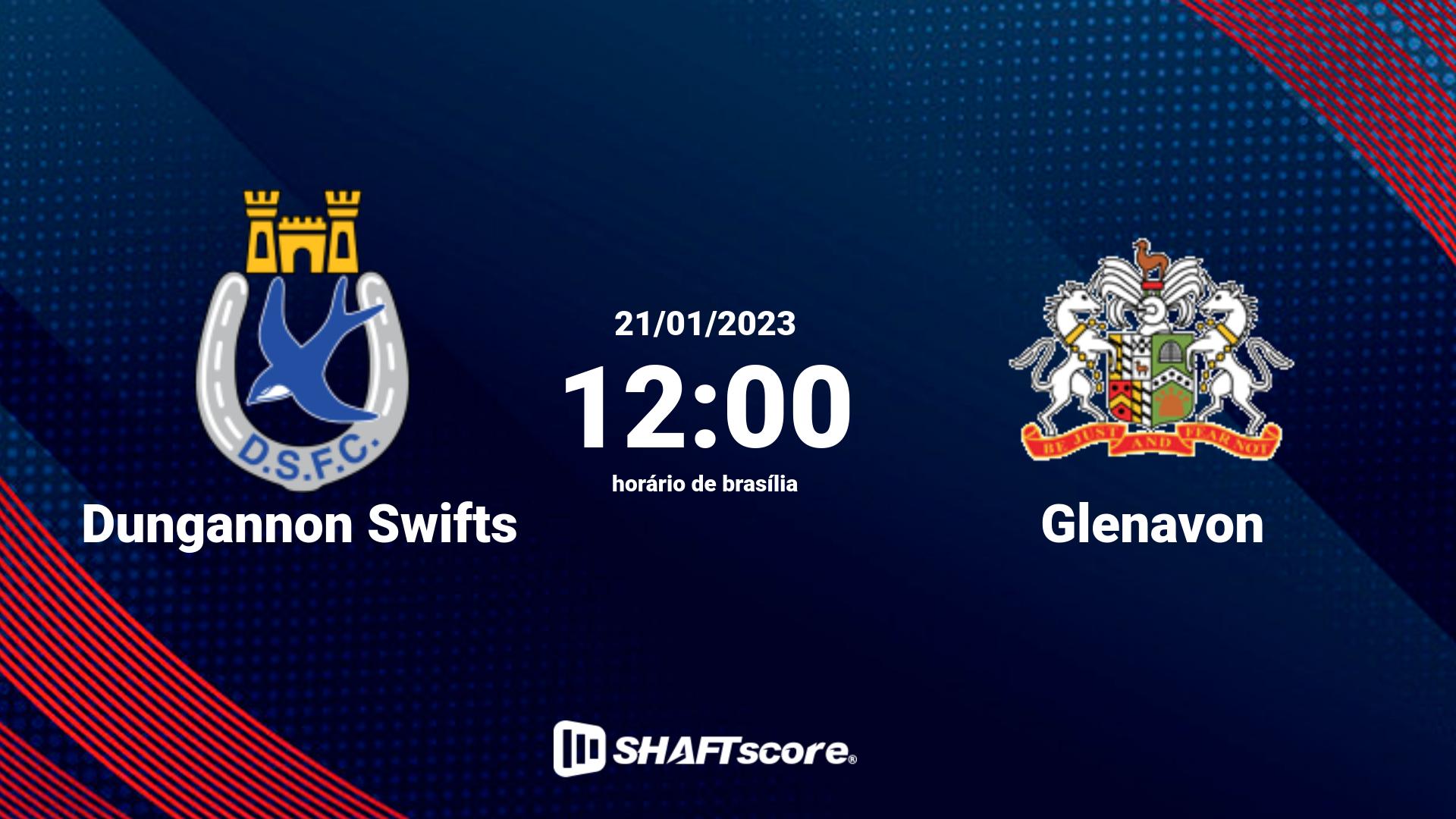 Estatísticas do jogo Dungannon Swifts vs Glenavon 21.01 12:00