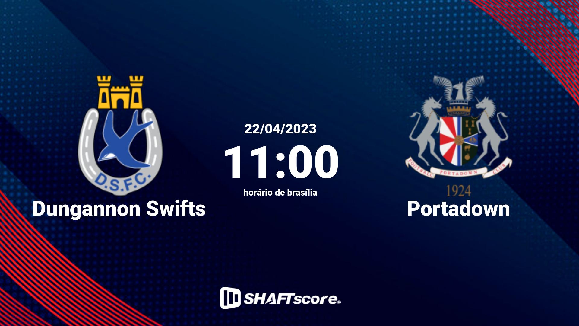 Estatísticas do jogo Dungannon Swifts vs Portadown 22.04 11:00