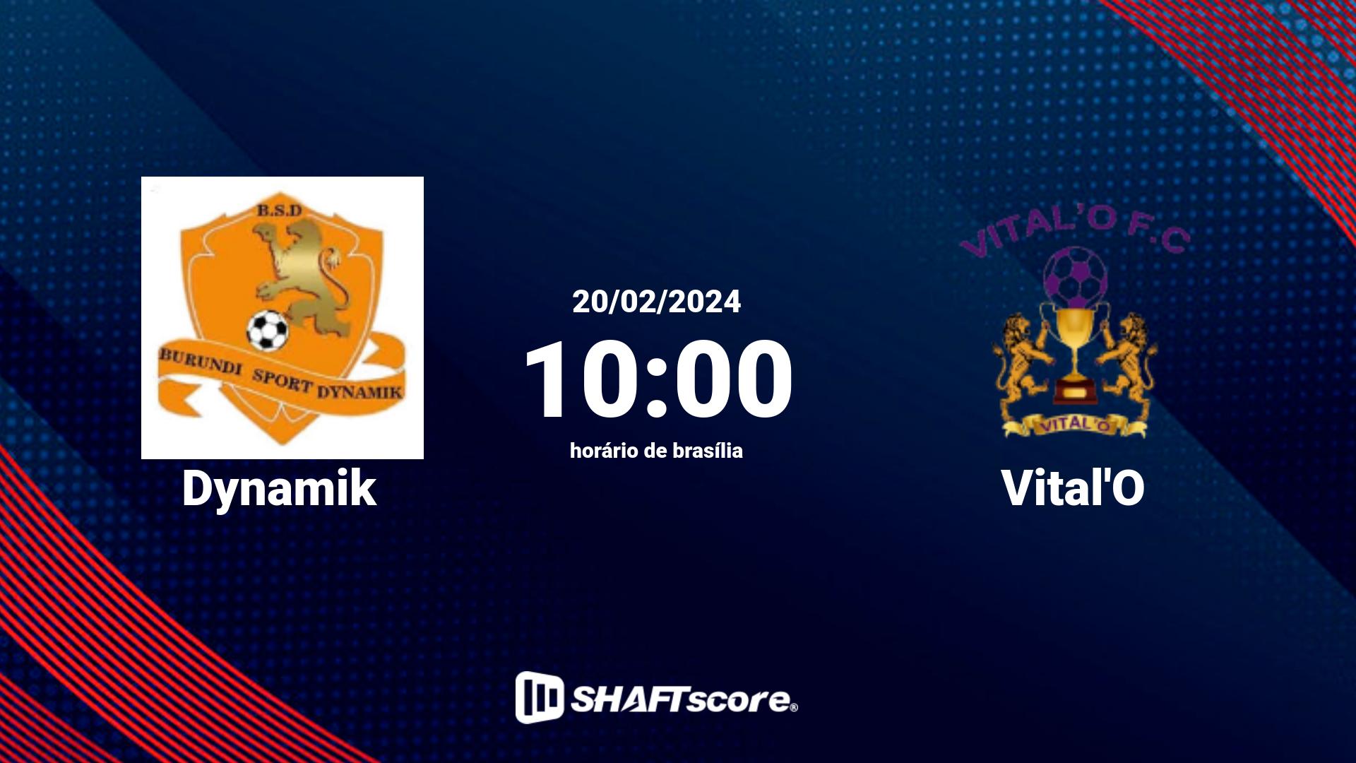 Estatísticas do jogo Dynamik vs Vital'O 20.02 10:00