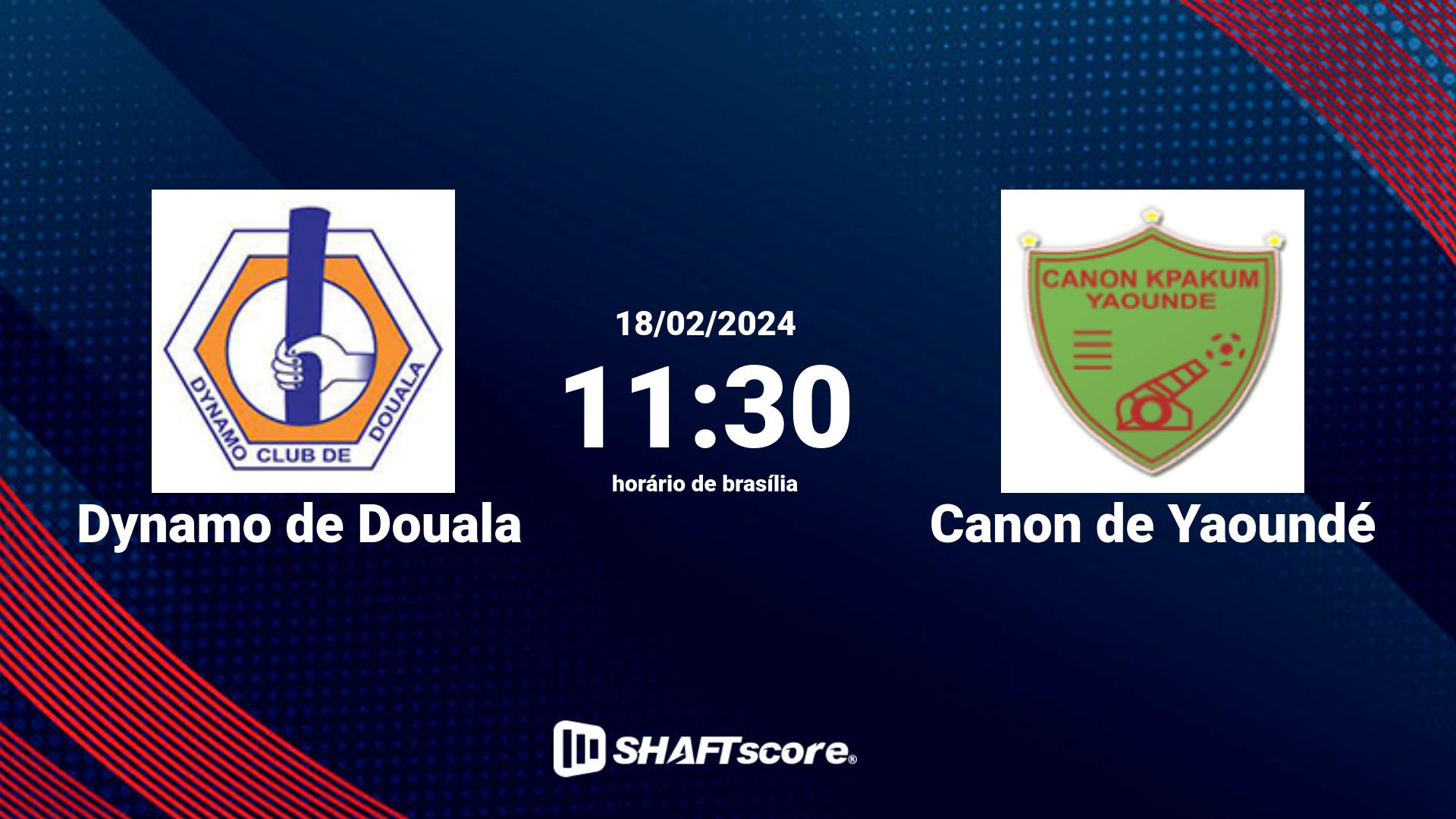 Estatísticas do jogo Dynamo de Douala vs Canon de Yaoundé 18.02 11:30