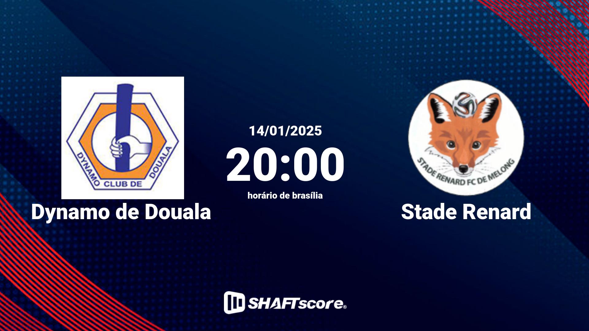 Estatísticas do jogo Dynamo de Douala vs Stade Renard 14.01 20:00