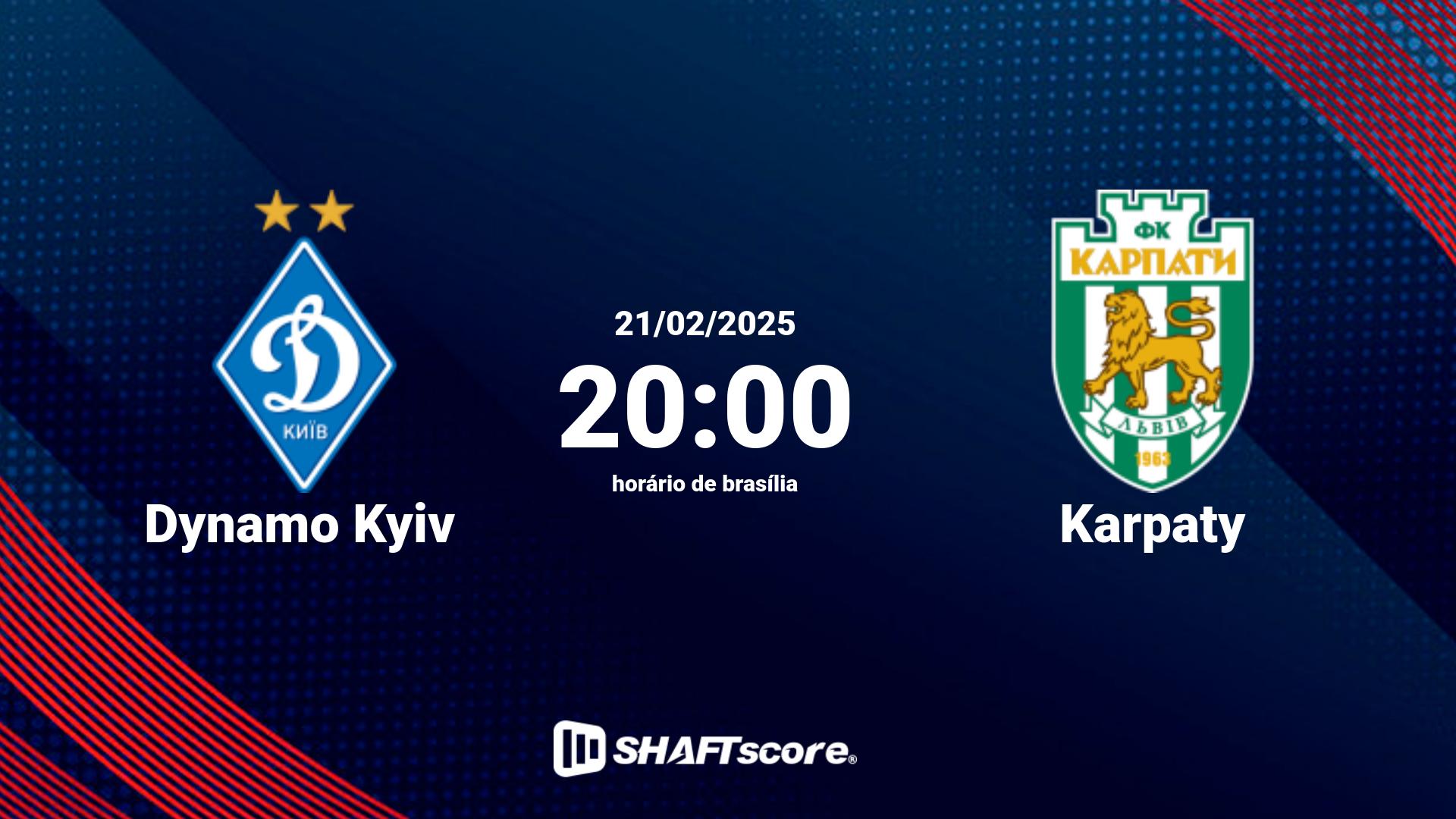 Estatísticas do jogo Dynamo Kyiv vs Karpaty 21.02 20:00