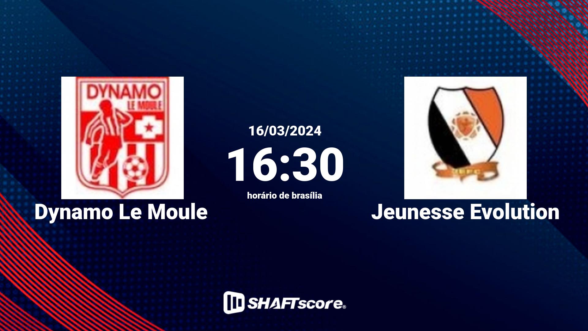 Estatísticas do jogo Dynamo Le Moule vs Jeunesse Evolution 16.03 16:30