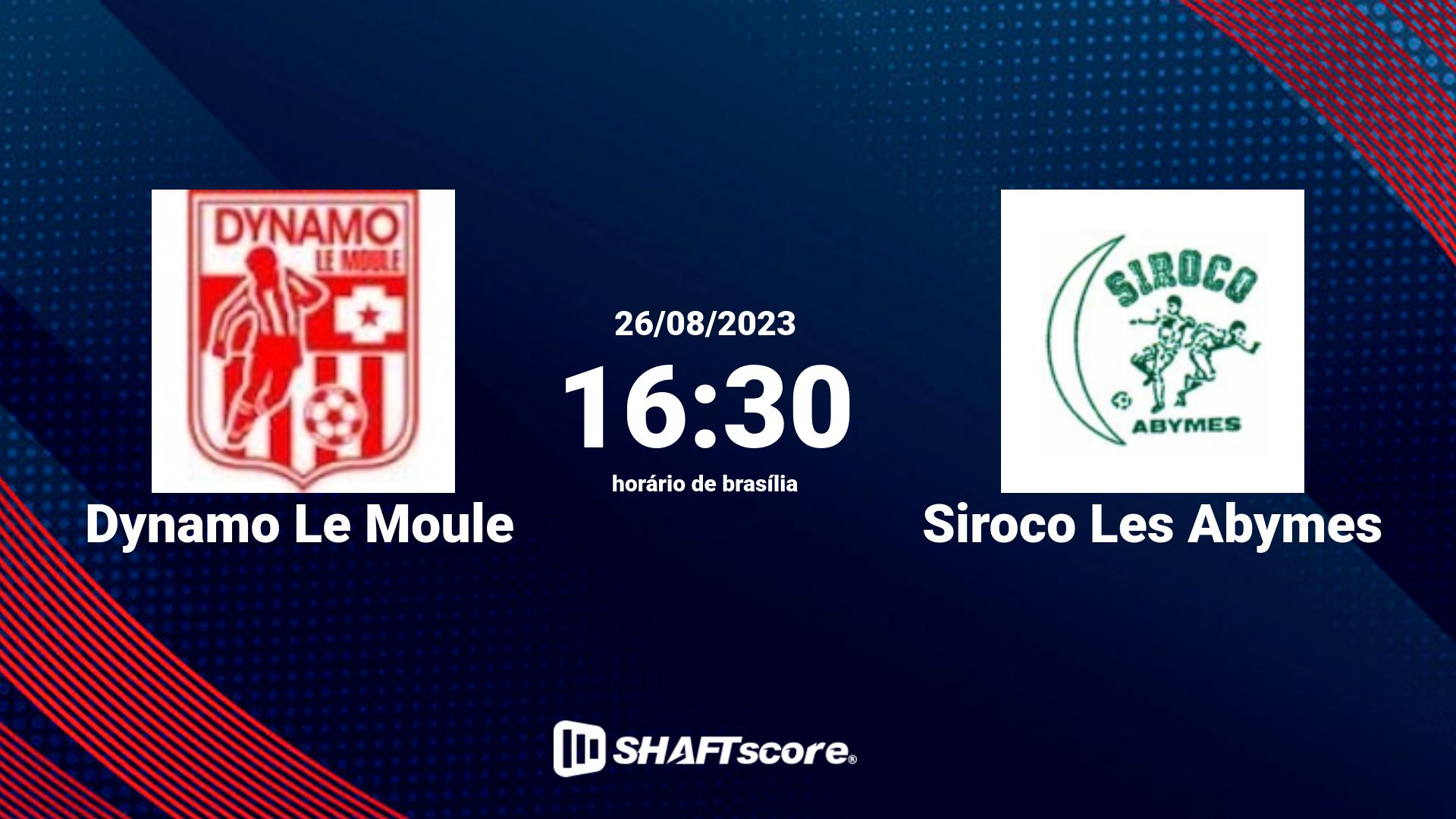 Estatísticas do jogo Dynamo Le Moule vs Siroco Les Abymes 26.08 16:30