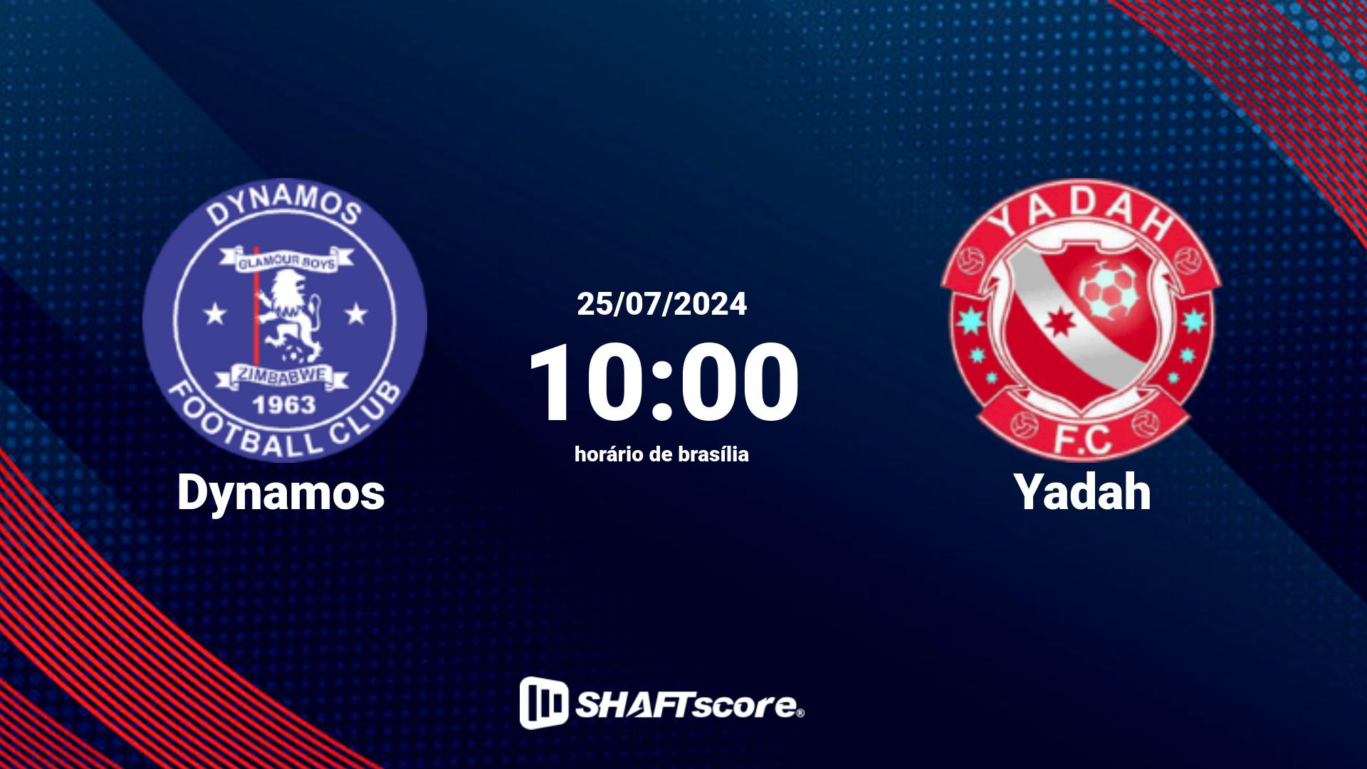 Estatísticas do jogo Dynamos vs Yadah 25.07 10:00