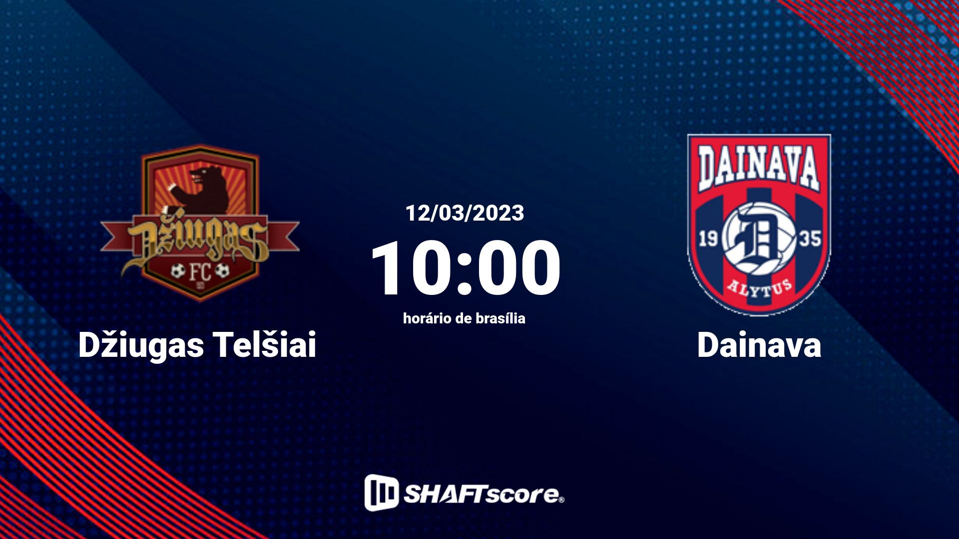 Estatísticas do jogo Džiugas Telšiai vs Dainava 12.03 10:00