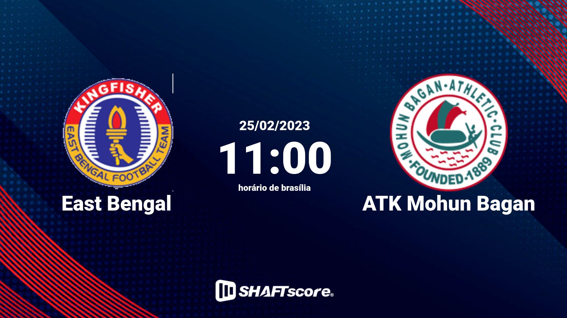 Estatísticas do jogo East Bengal vs ATK Mohun Bagan 25.02 11:00