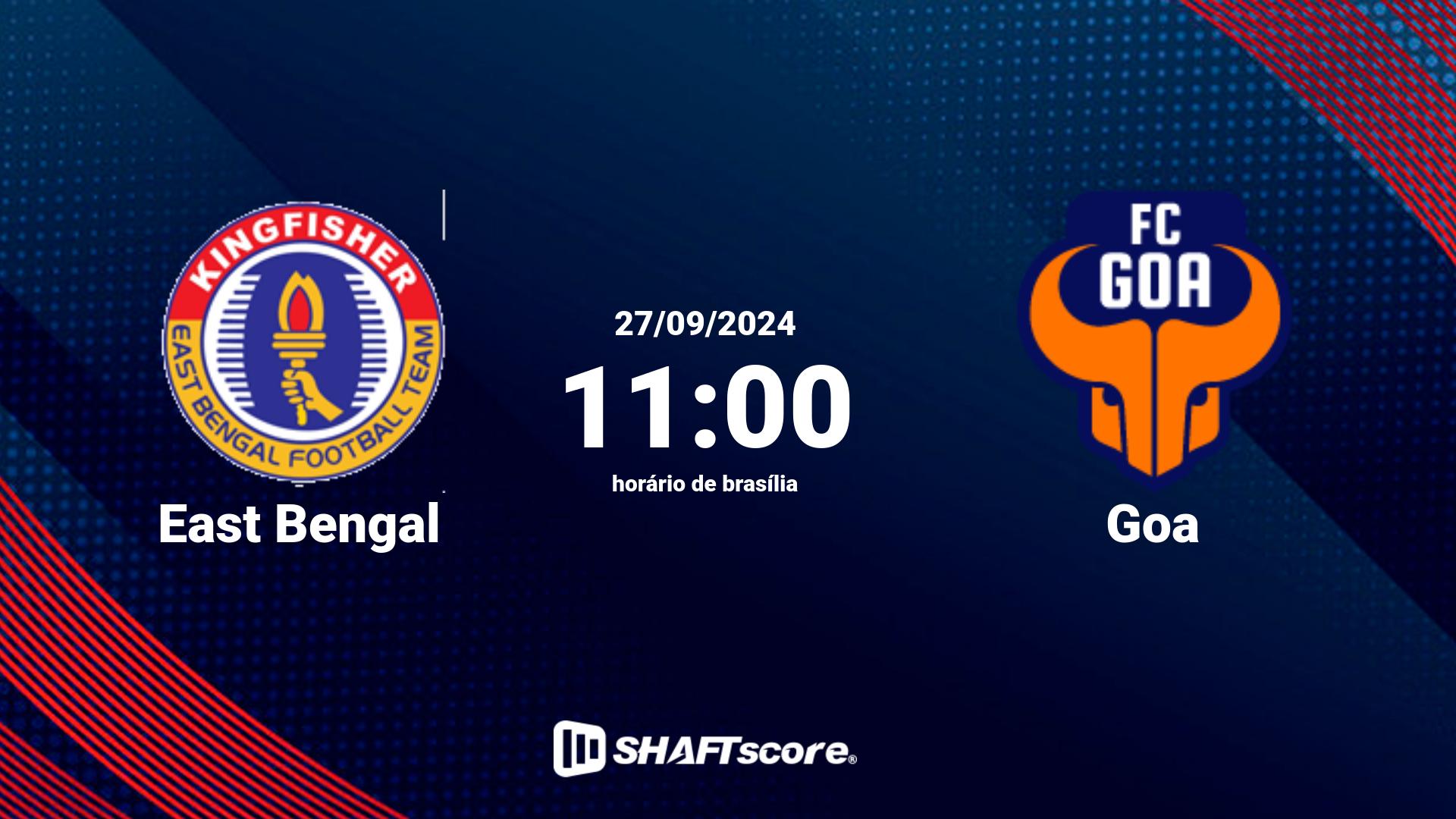 Estatísticas do jogo East Bengal vs Goa 27.09 11:00