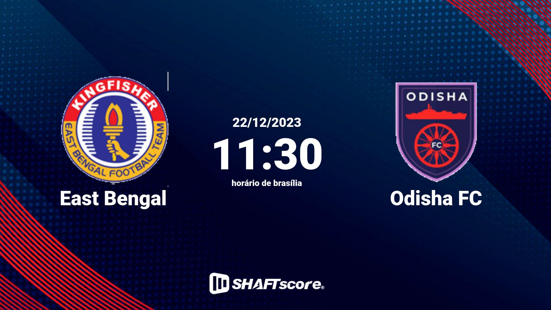 Estatísticas do jogo East Bengal vs Odisha FC 22.12 11:30