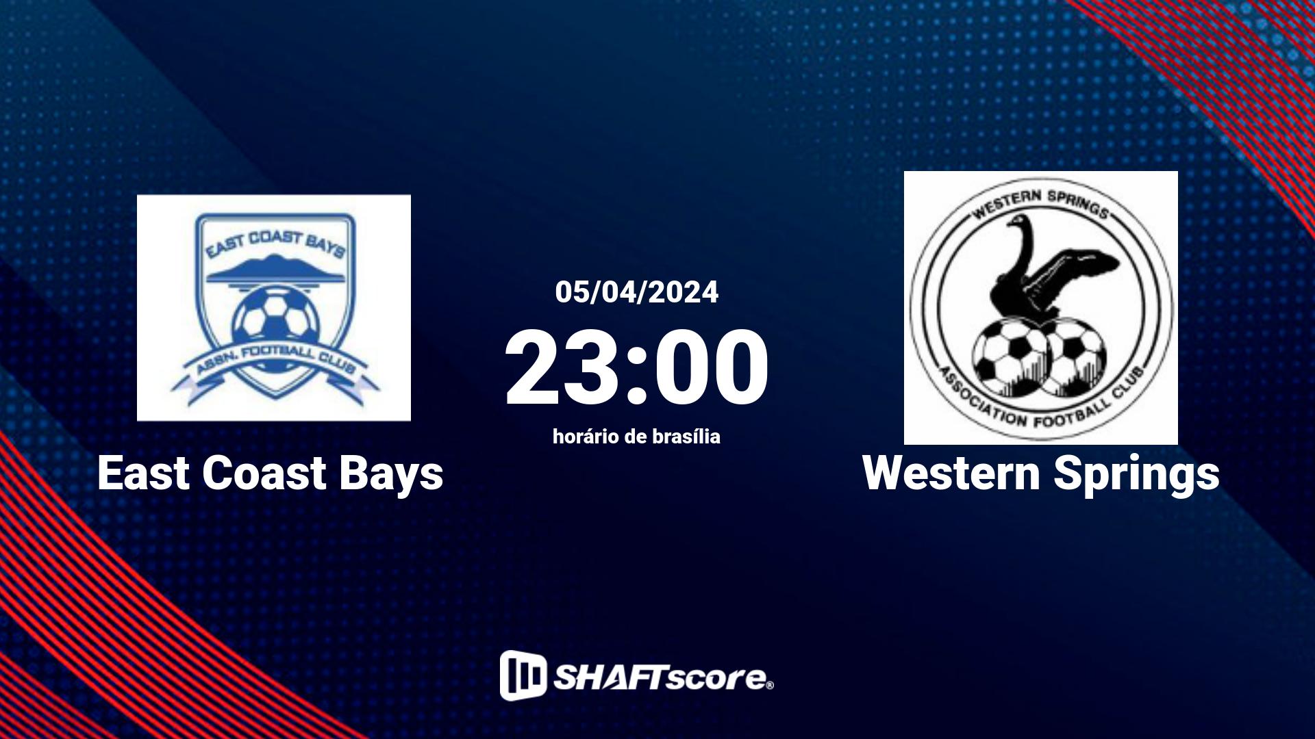 Estatísticas do jogo East Coast Bays vs Western Springs 05.04 23:00