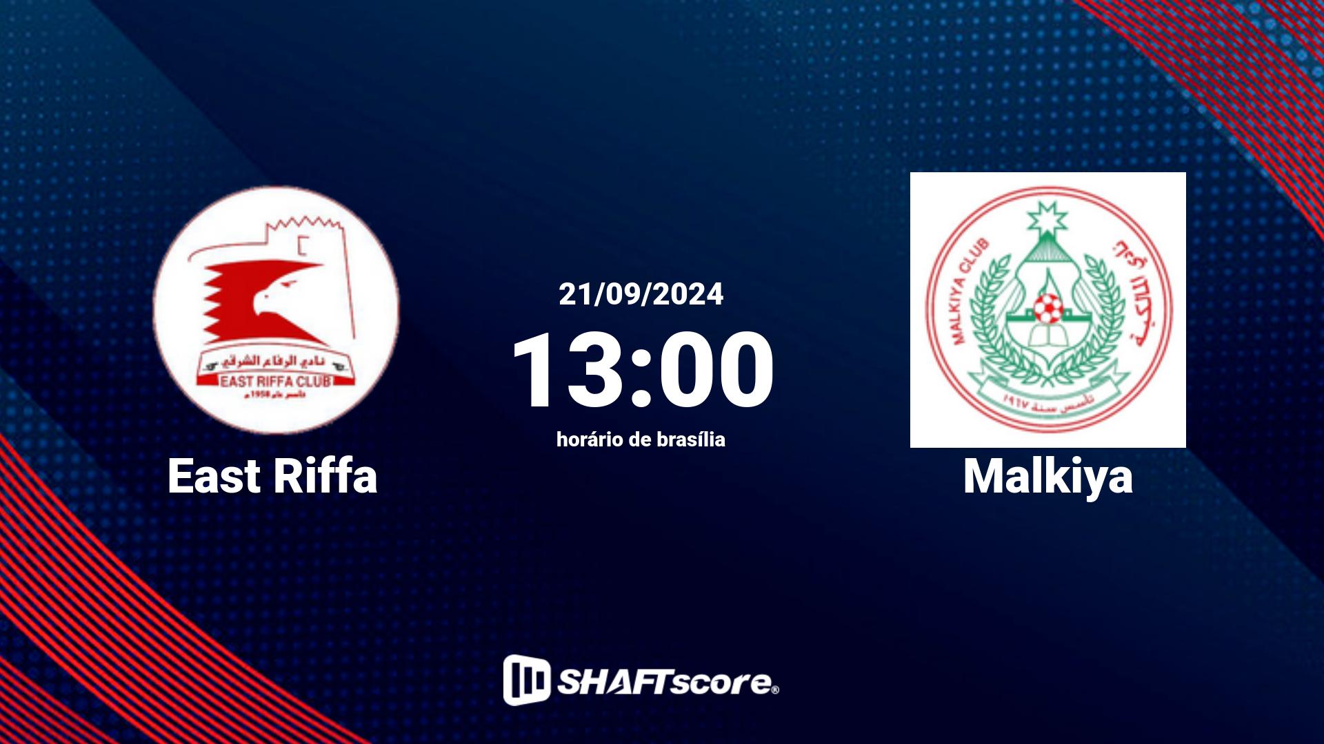 Estatísticas do jogo East Riffa vs Malkiya 21.09 13:00