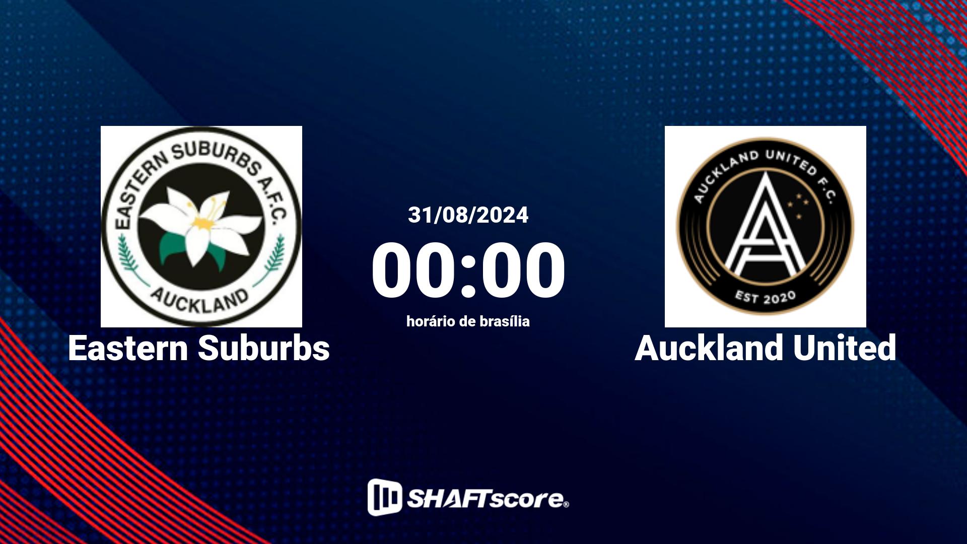 Estatísticas do jogo Eastern Suburbs vs Auckland United 31.08 00:00