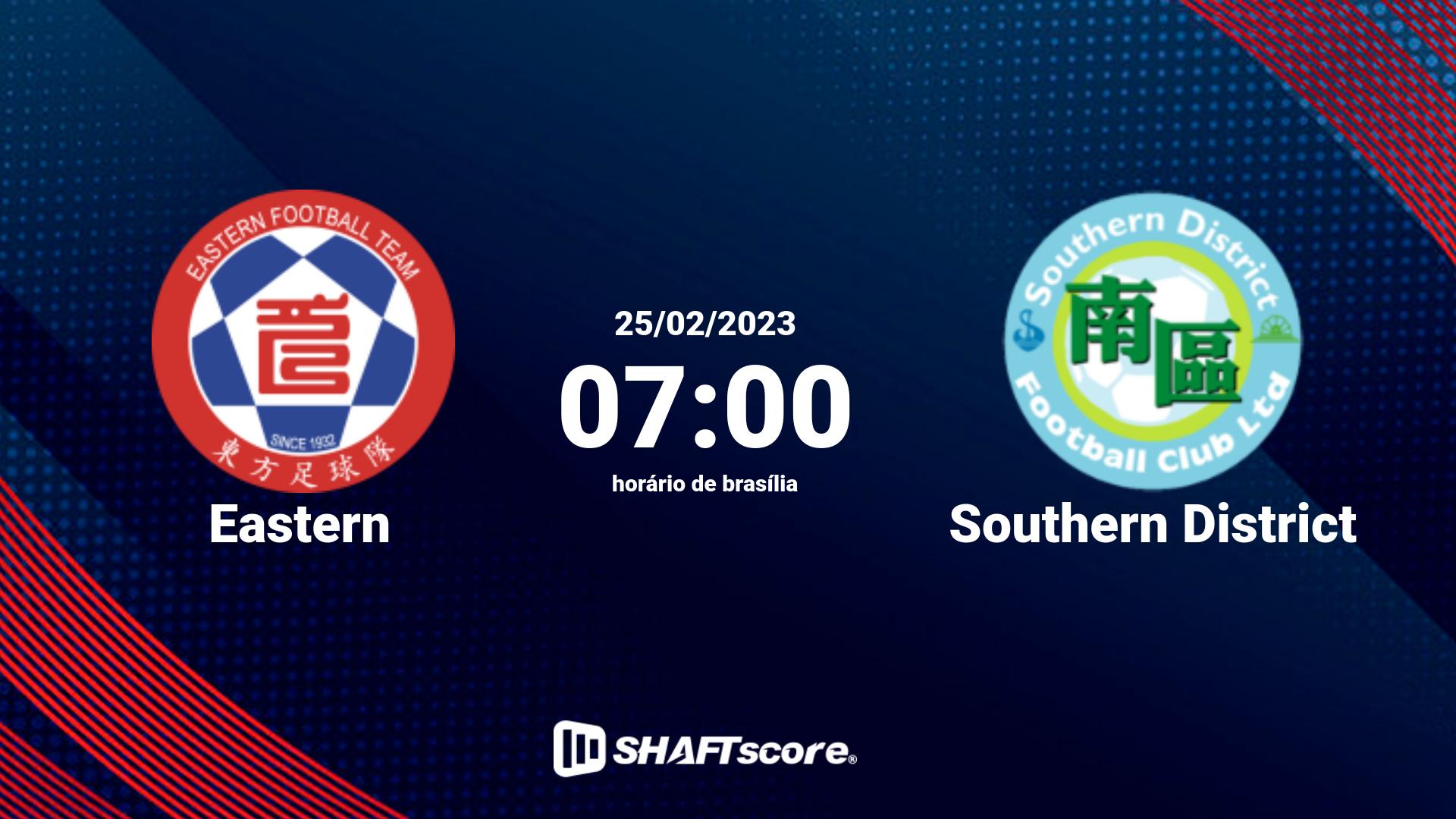 Estatísticas do jogo Eastern vs Southern District 25.02 07:00