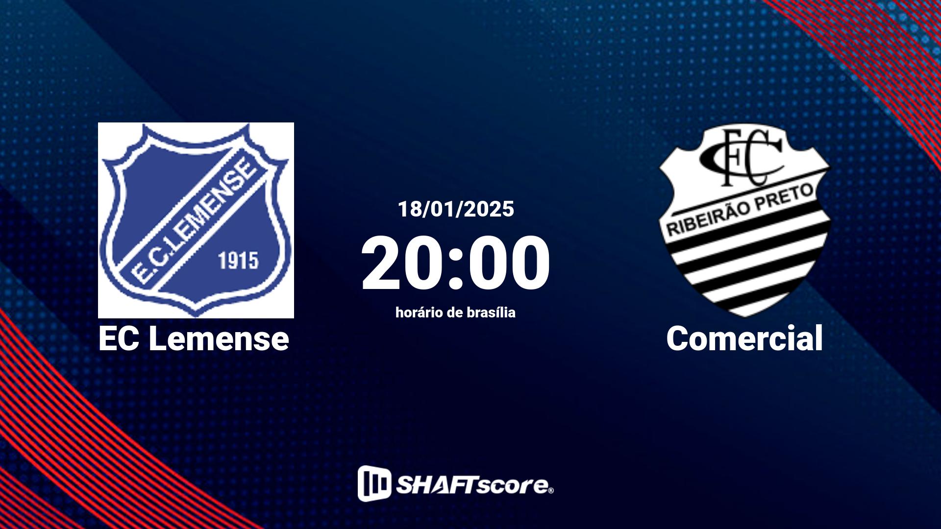 Estatísticas do jogo EC Lemense vs Comercial 18.01 20:00