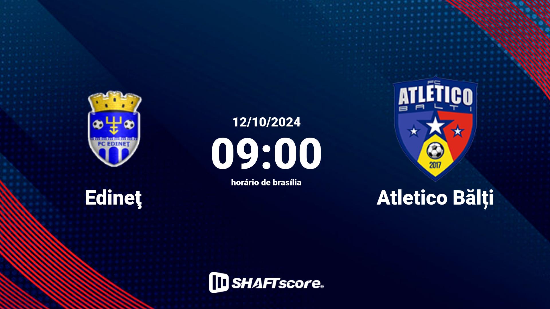 Estatísticas do jogo Edineţ vs Atletico Bălți 12.10 09:00