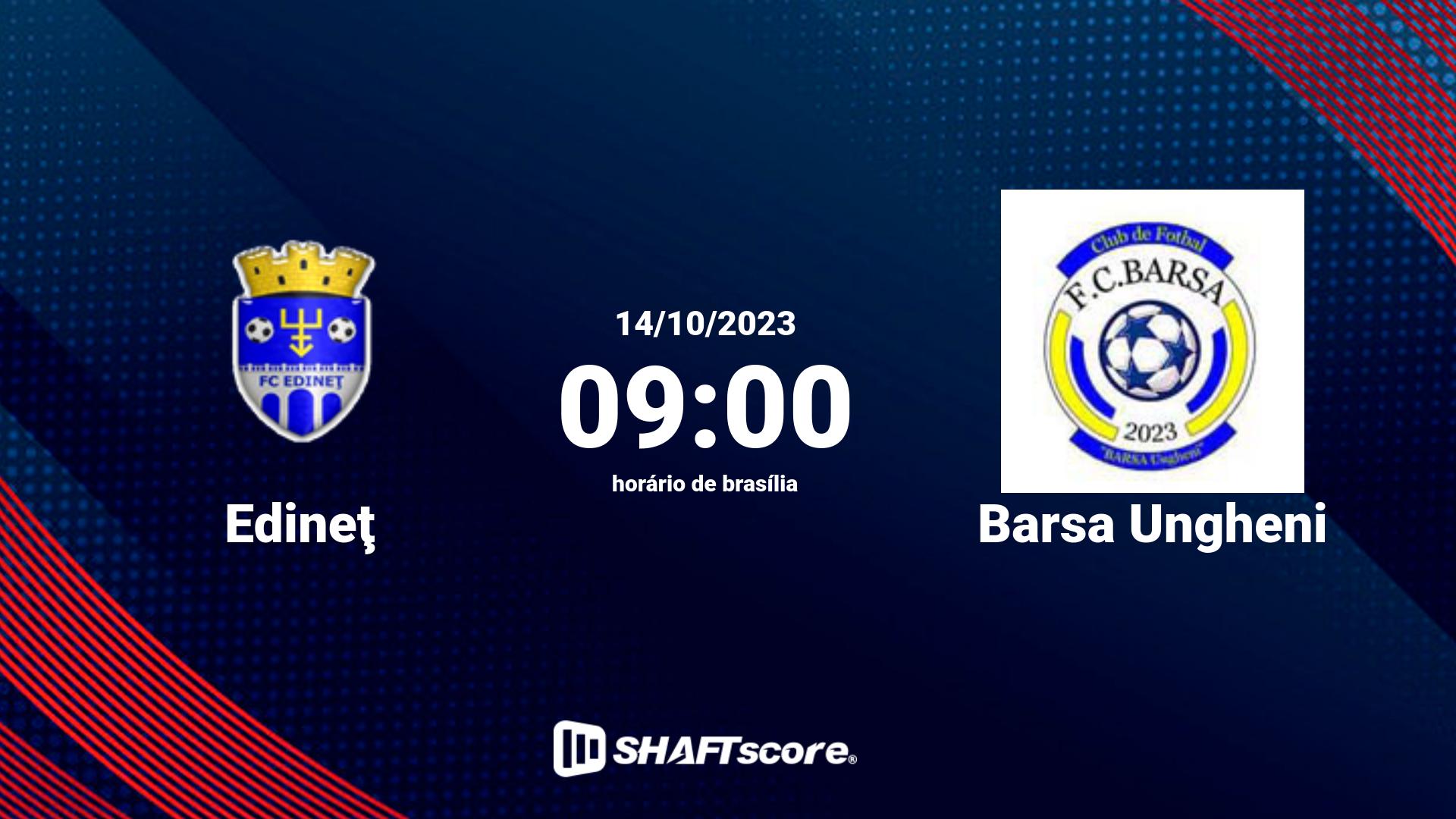 Estatísticas do jogo Edineţ vs Barsa Ungheni 14.10 09:00