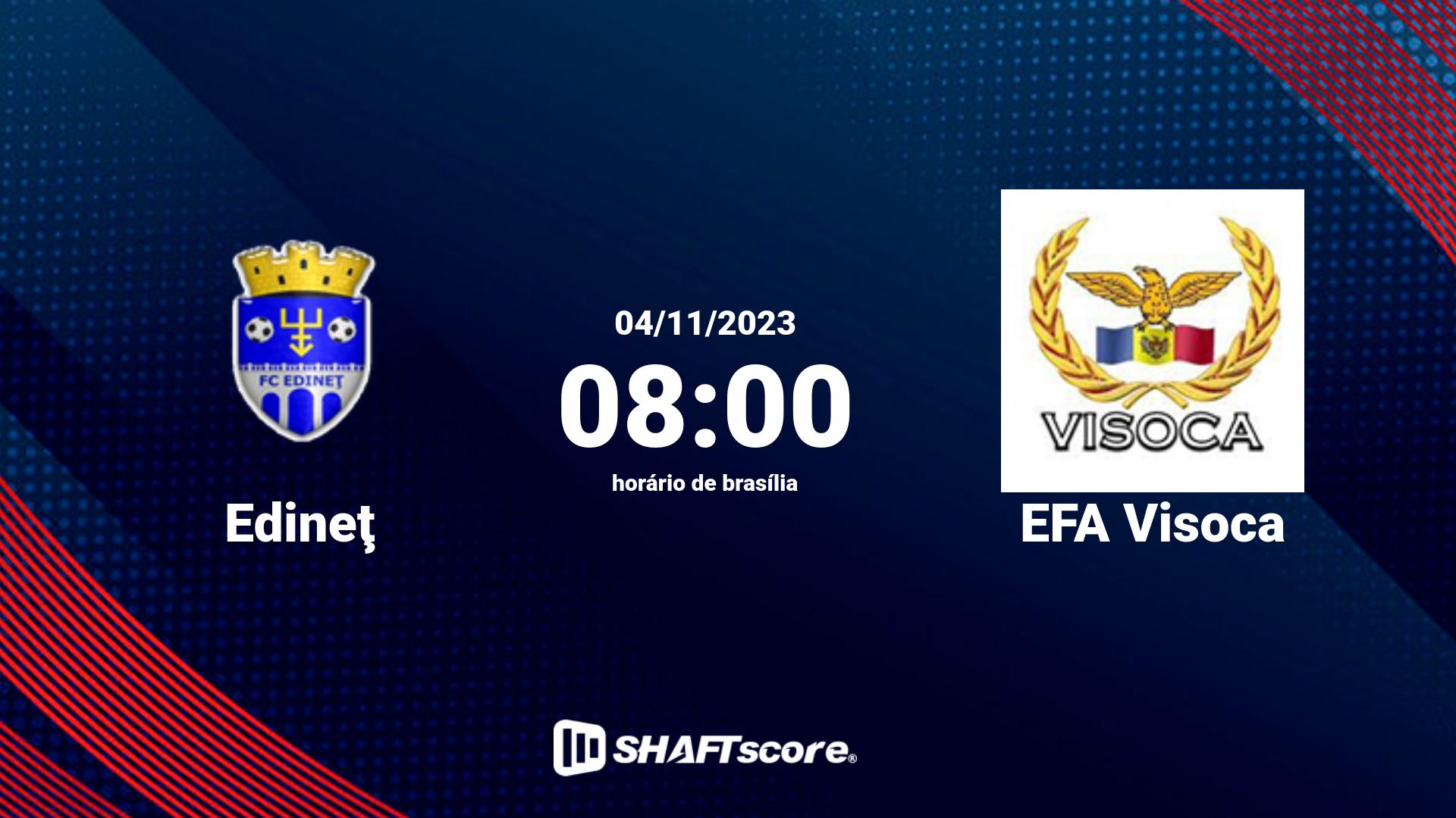 Estatísticas do jogo Edineţ vs EFA Visoca 04.11 08:00