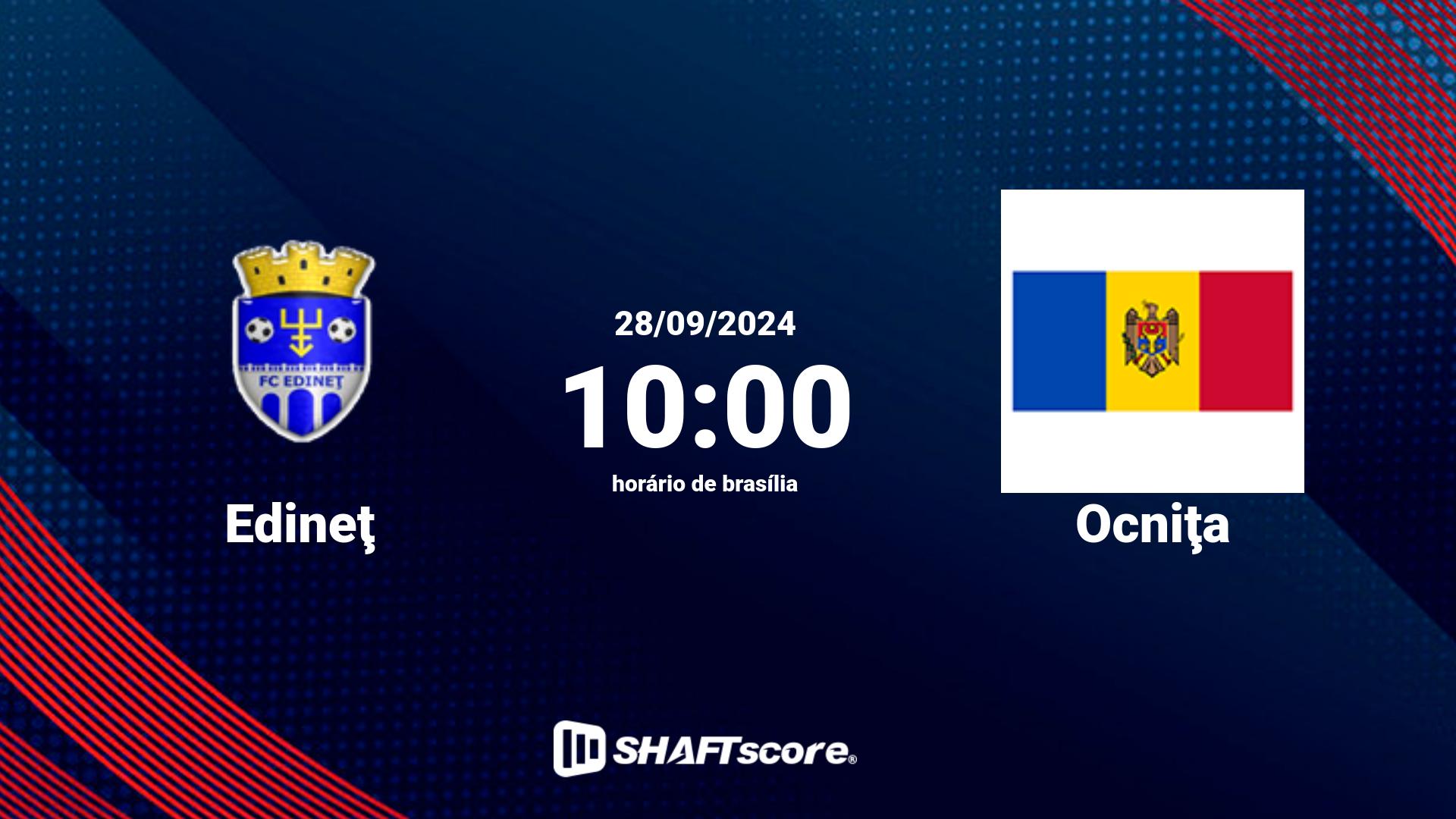 Estatísticas do jogo Edineţ vs Ocniţa 28.09 10:00